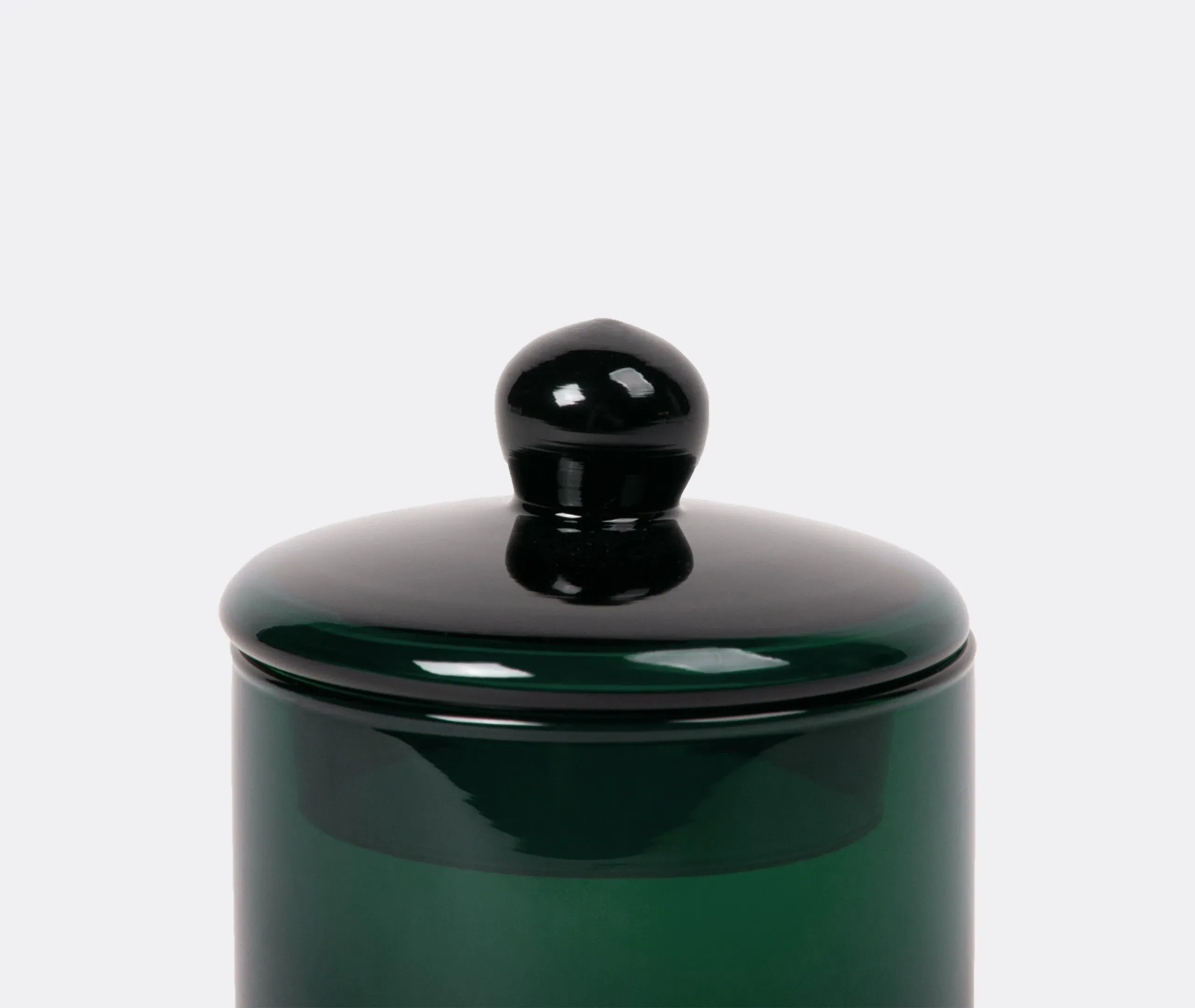 Large Storage Container with Lid - Green, Glass