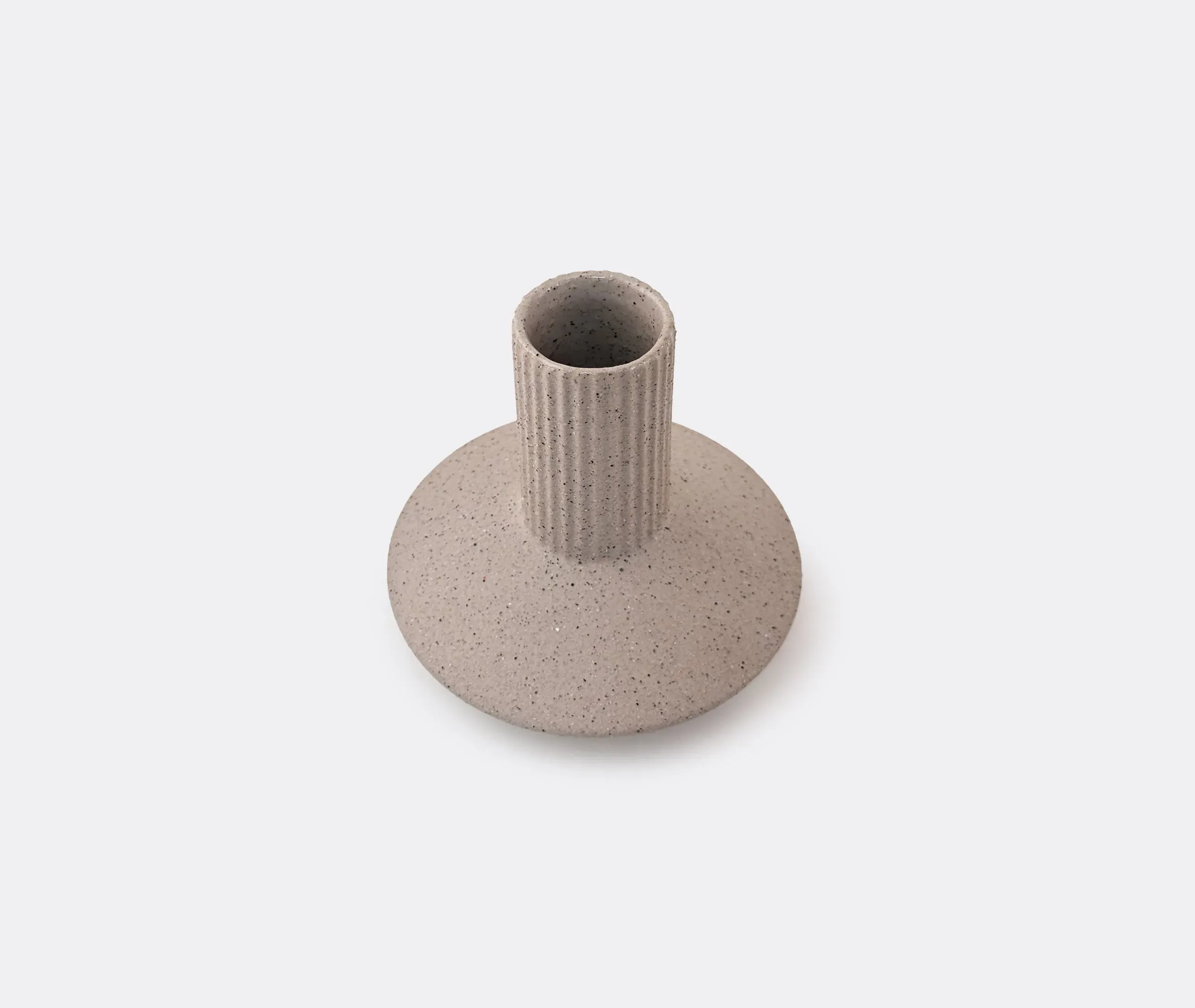 Large Vase with Ribbed Neck - Sand, Stoneware