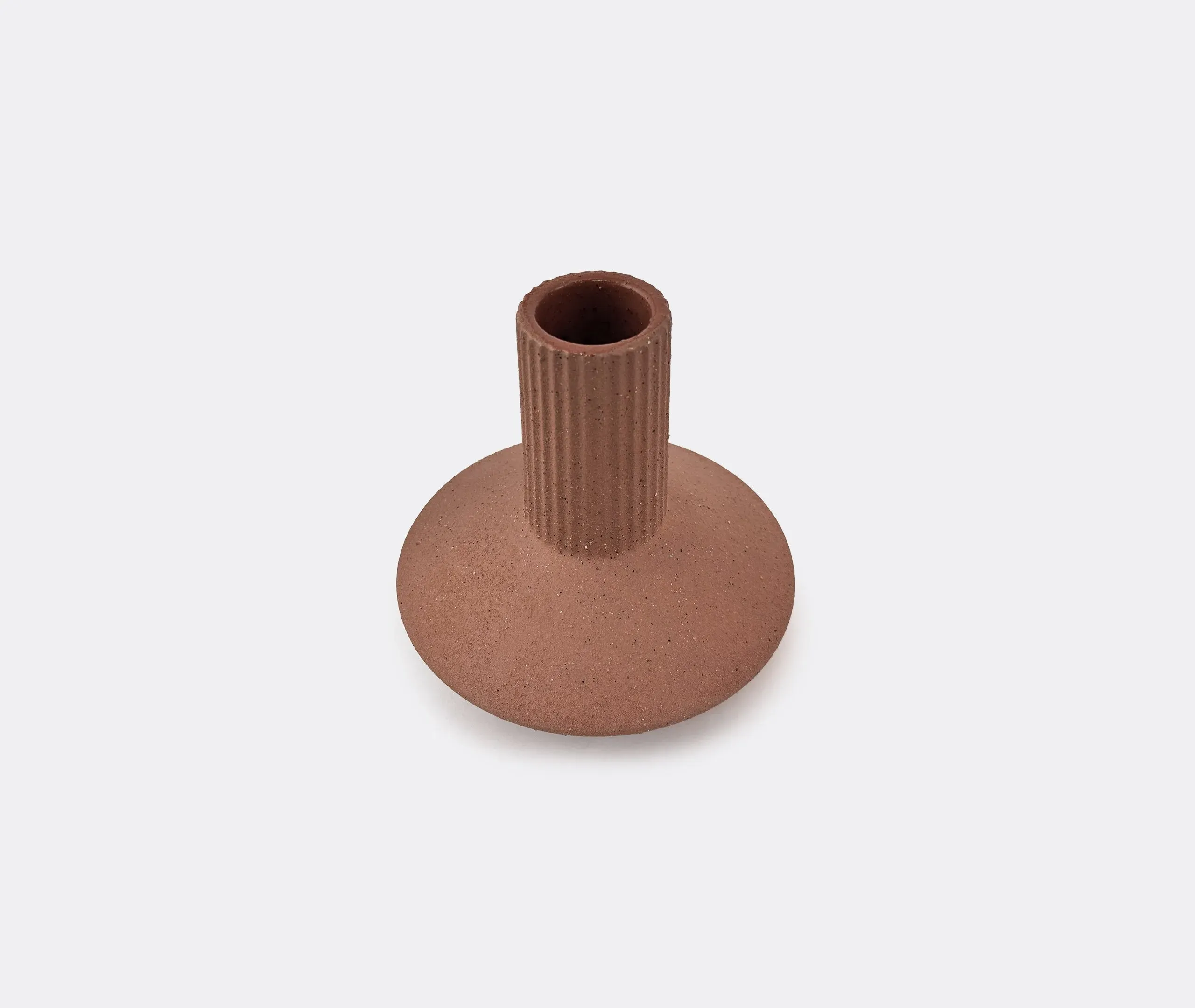 Large Vase with Ribbed Neck - Terra, Stoneware