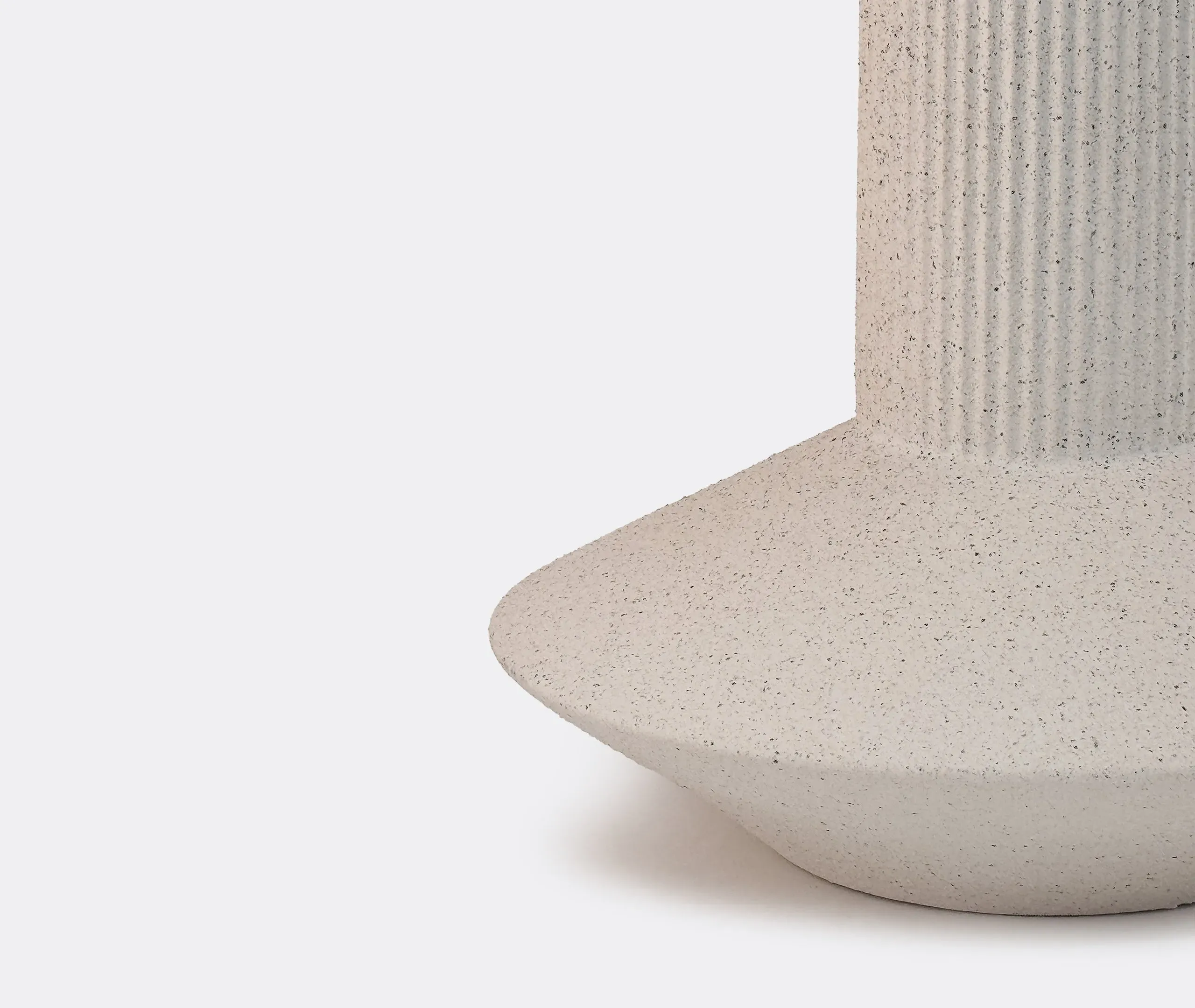 Large Vase with Ribbed Neck - White, Stoneware