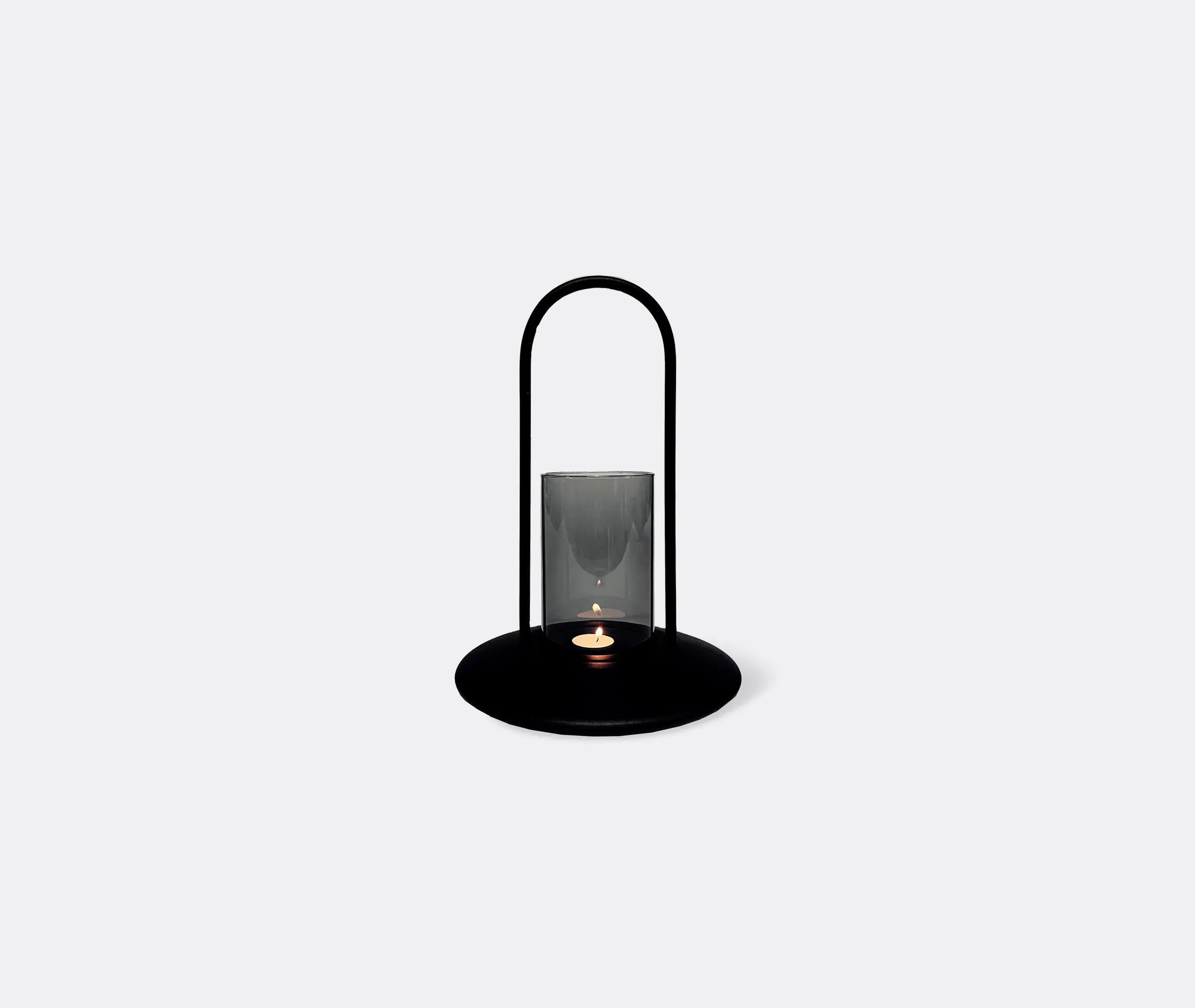 Medium Lantern with Handle - Grey, Aluminium image