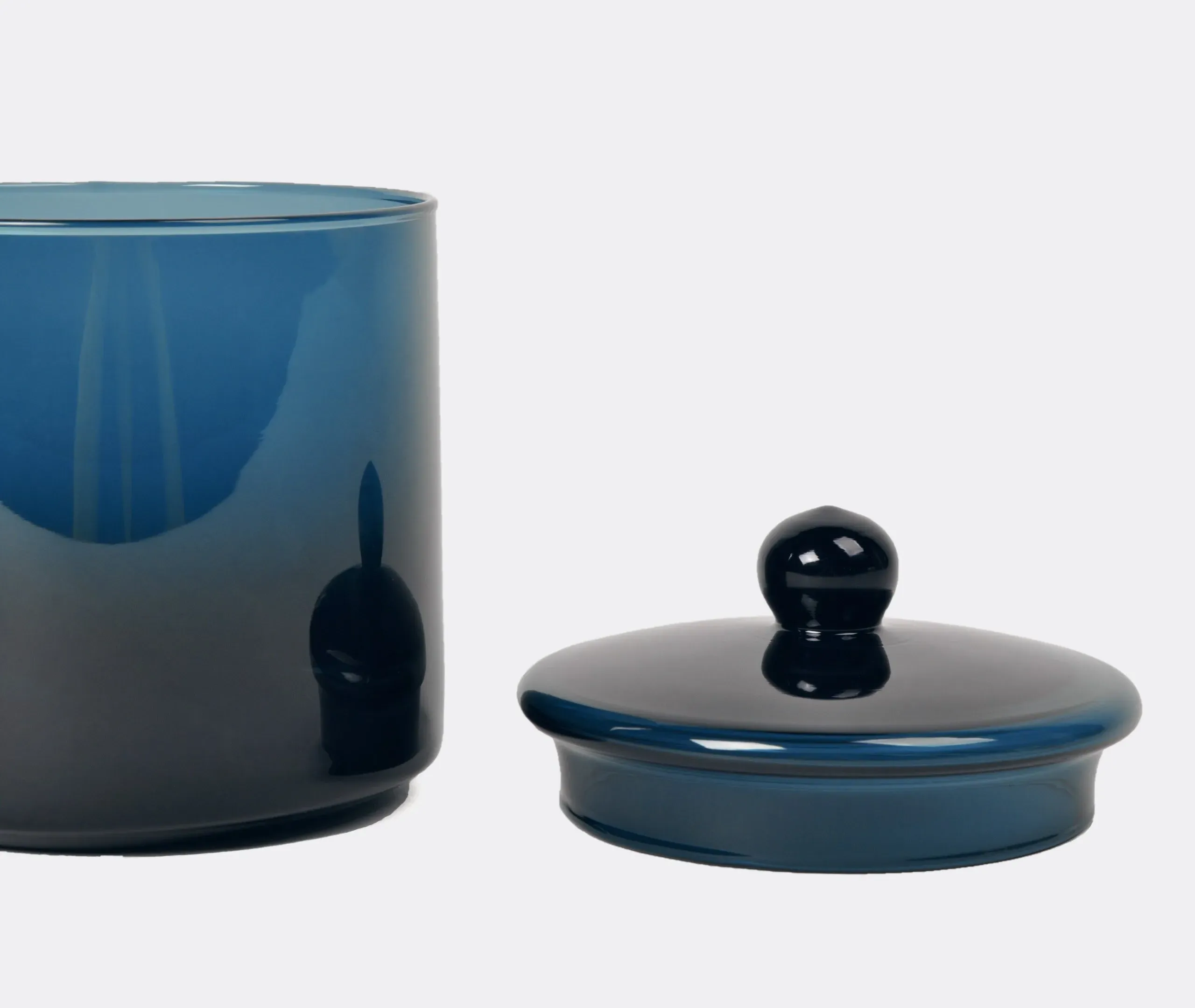 Medium Storage Container with Lid - Blue, Glass