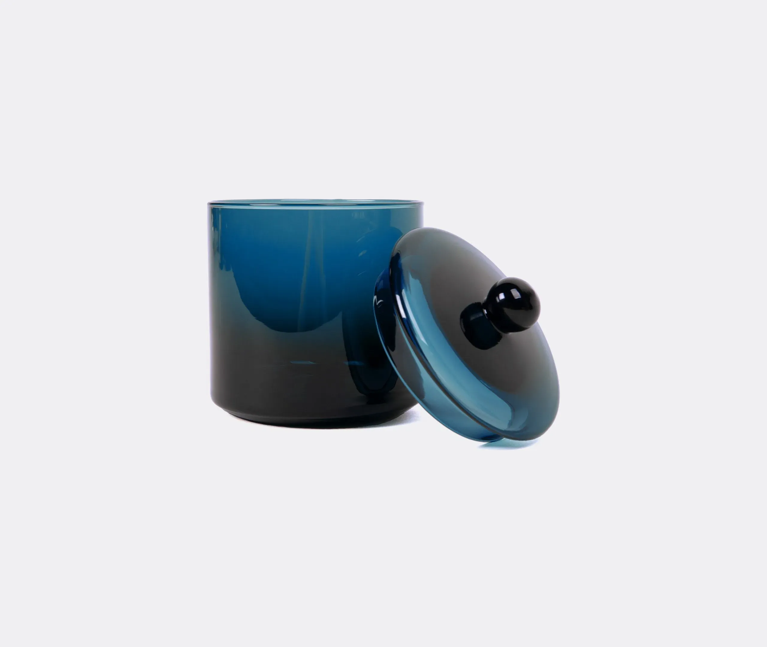 Medium Storage Container with Lid - Blue, Glass image