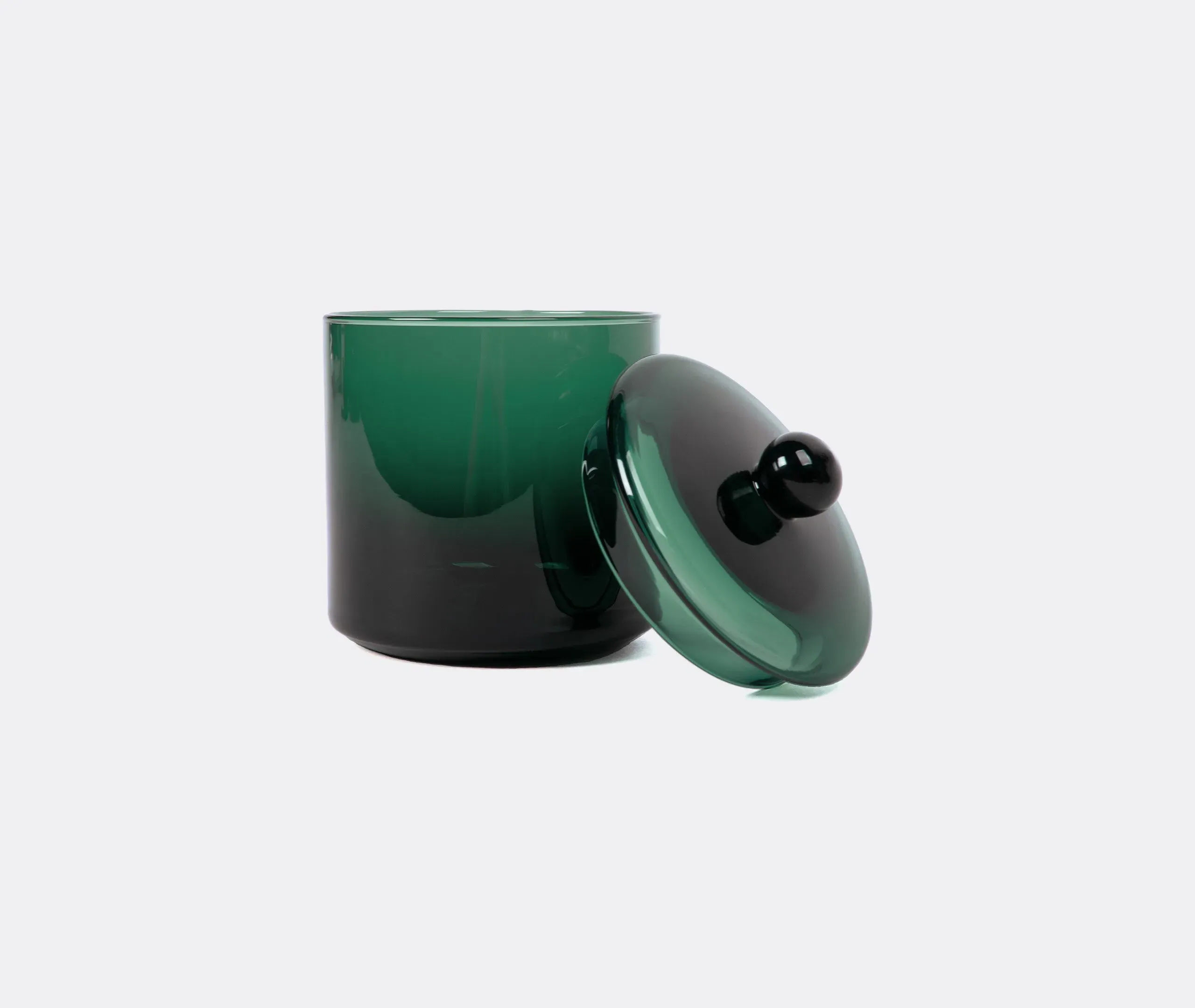 Medium Storage Container with Lid - Green, Glass