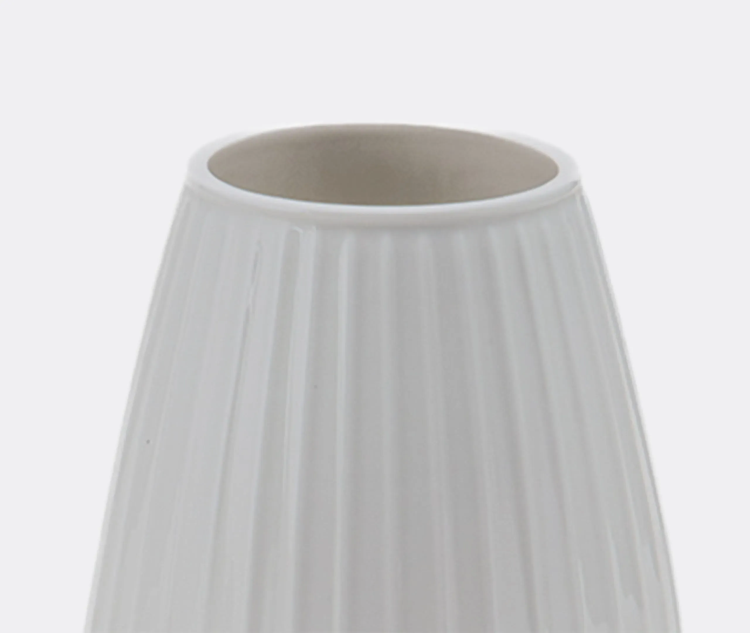 Medium Vase with Stripes - Cream, Ceramic