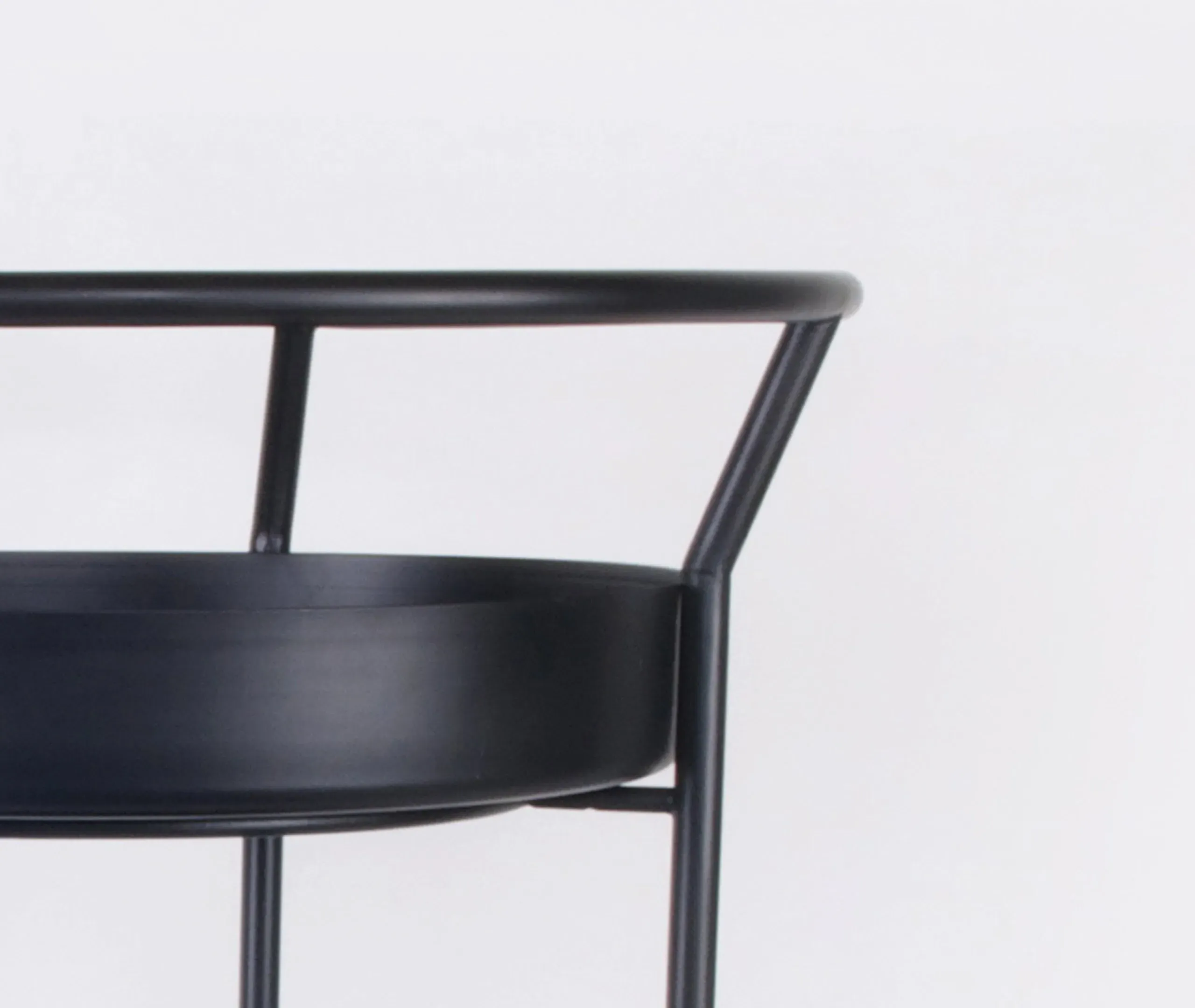 Mobile Bar Trolley with Wheels - Black, Steel