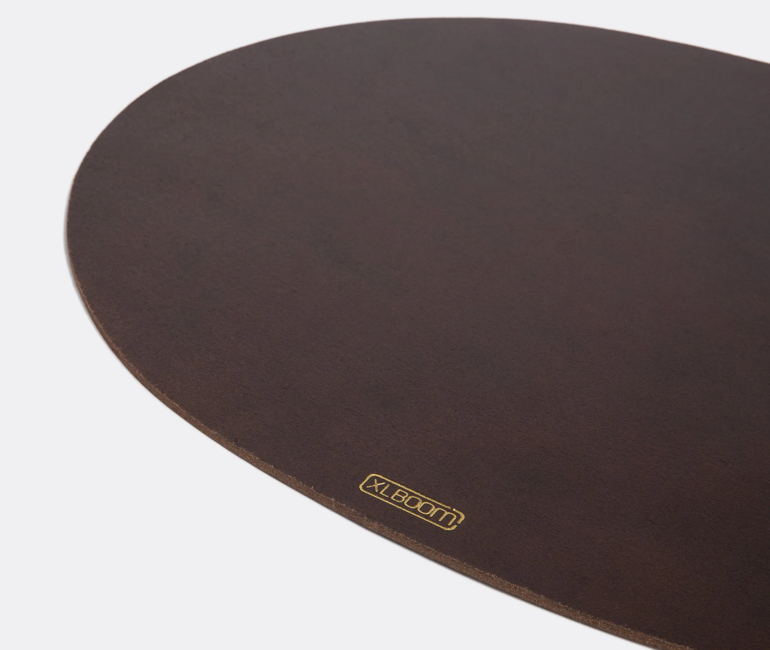 Oval Placemat - Dark Brown, Leather