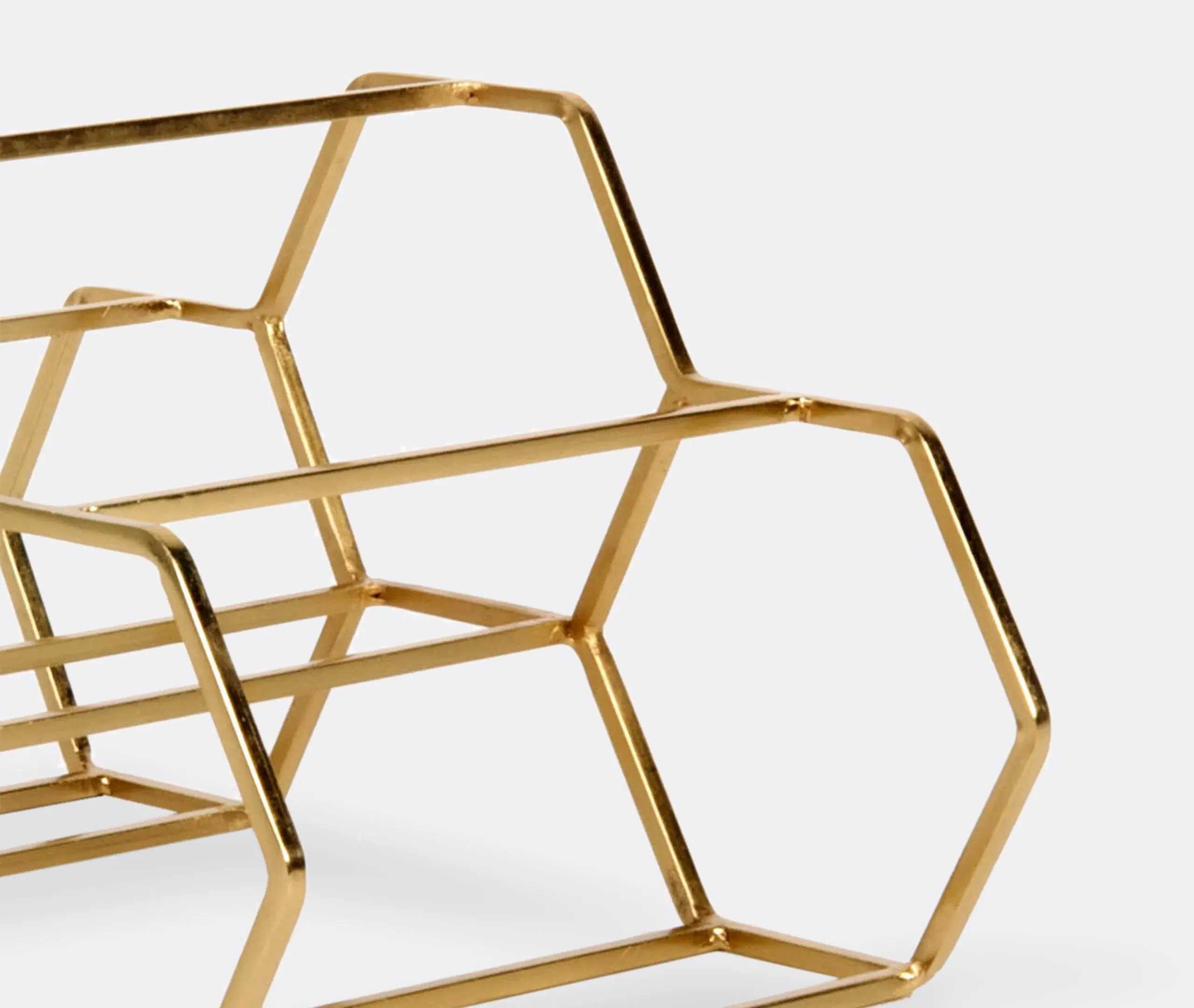Small Wine Rack for 3 Bottles - Brass