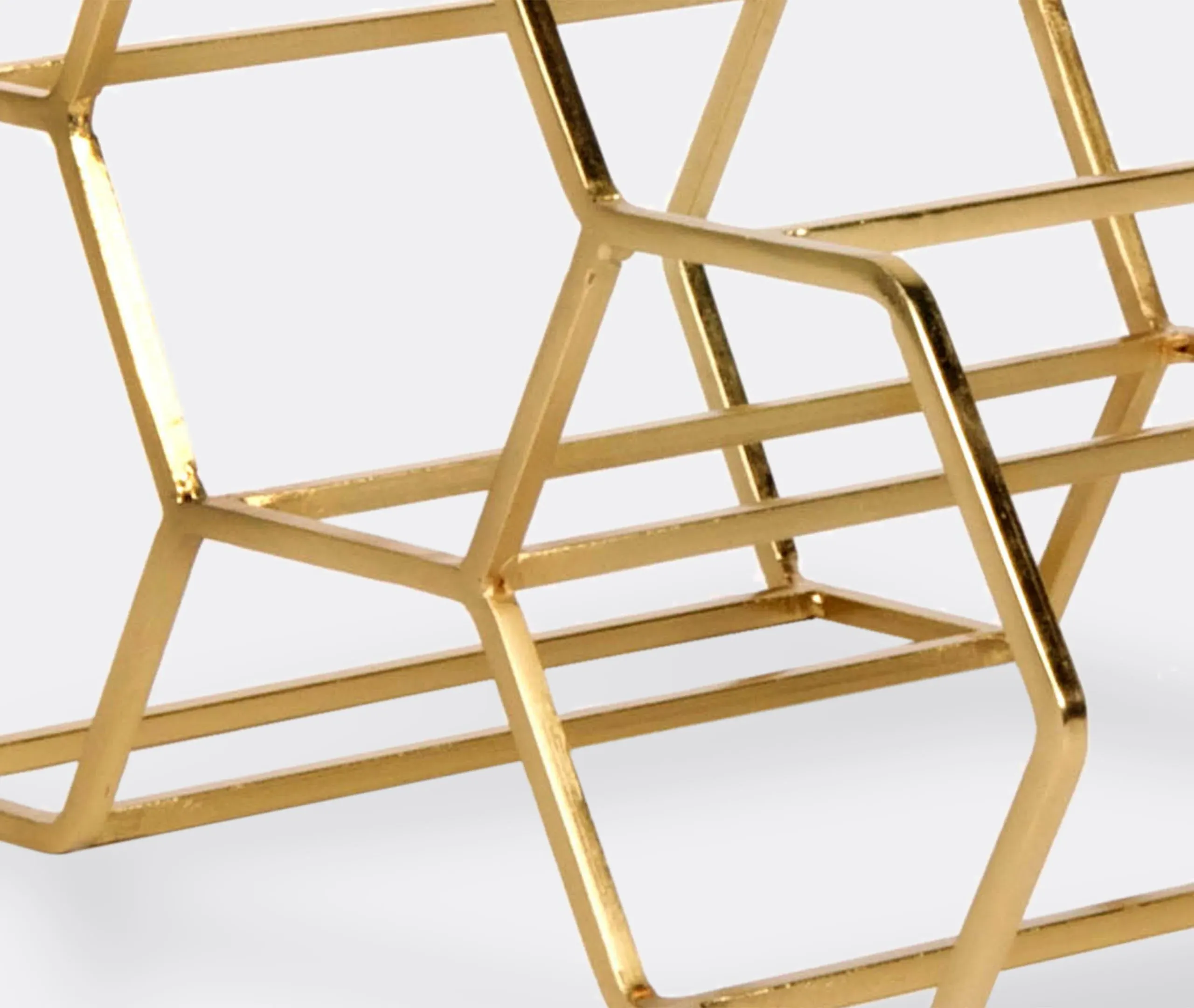 Small Wine Rack for 3 Bottles - Brass