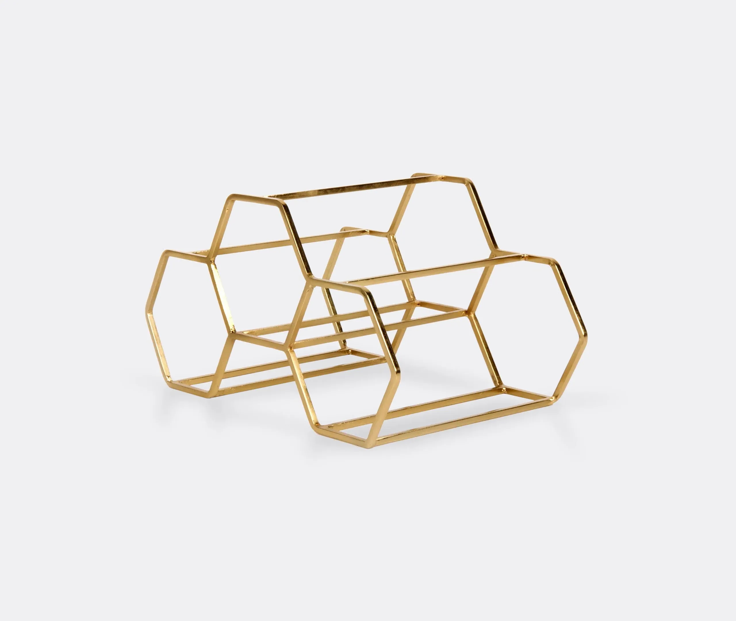 Small Wine Rack for 3 Bottles - Brass image