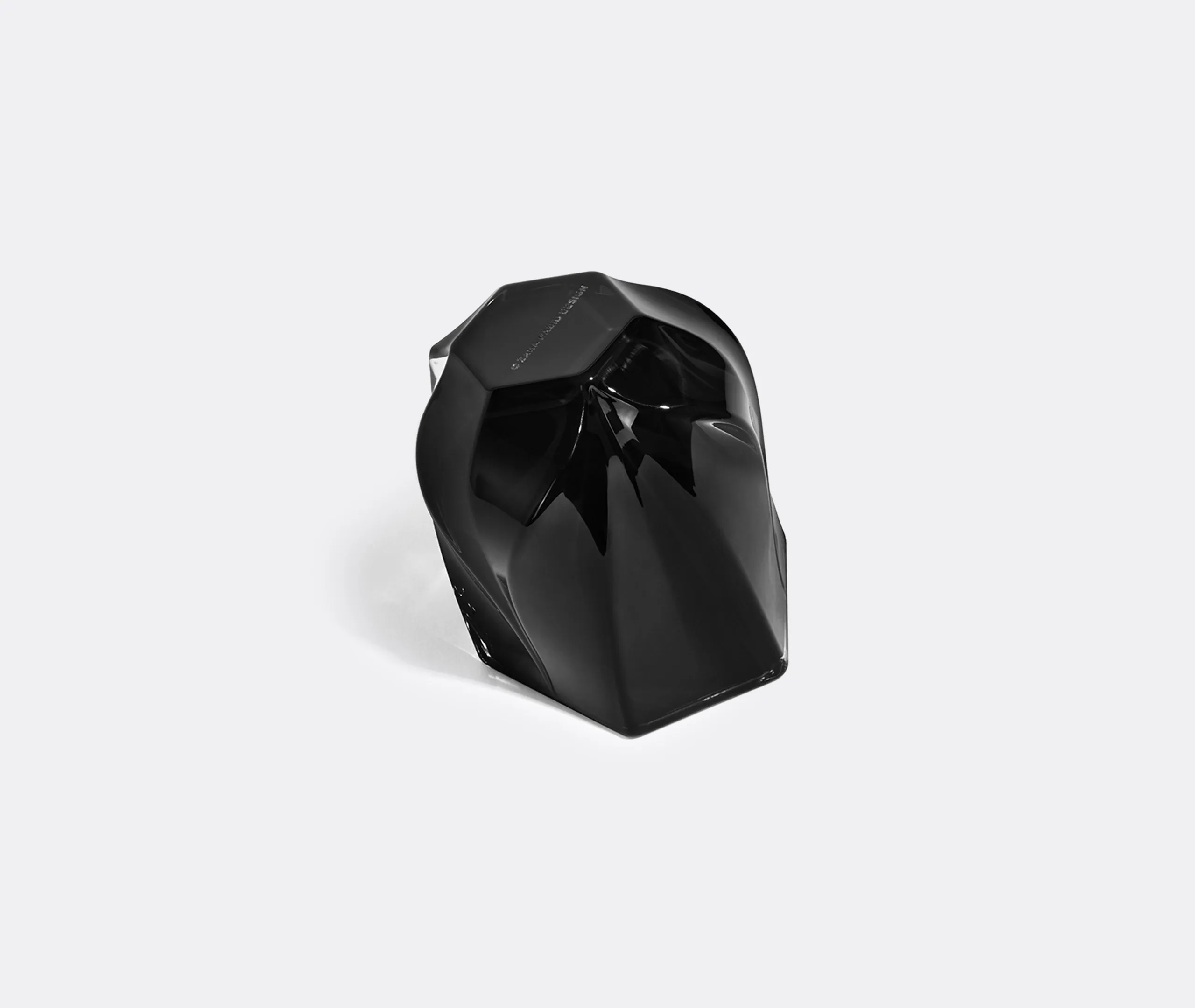 Faceted Tealight Holder - Black, Glass