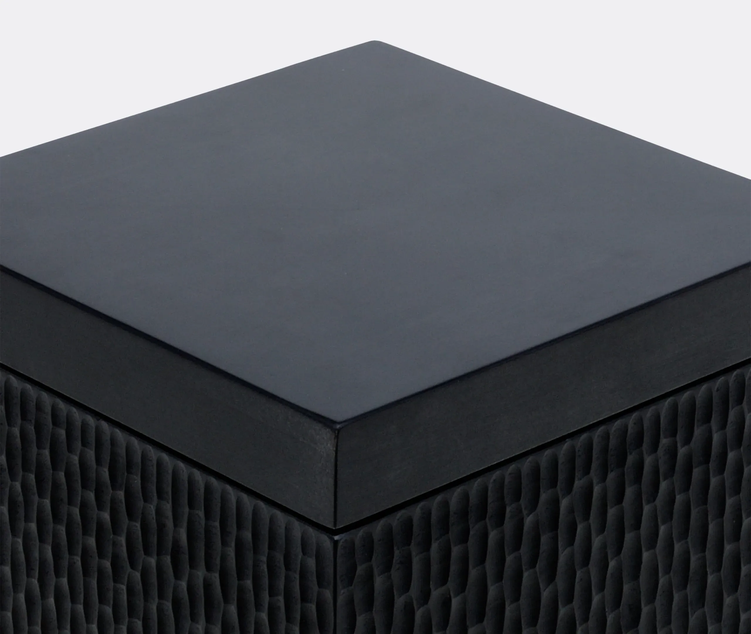 Branco Tall Storage Box - Black Stain, Maple Wood