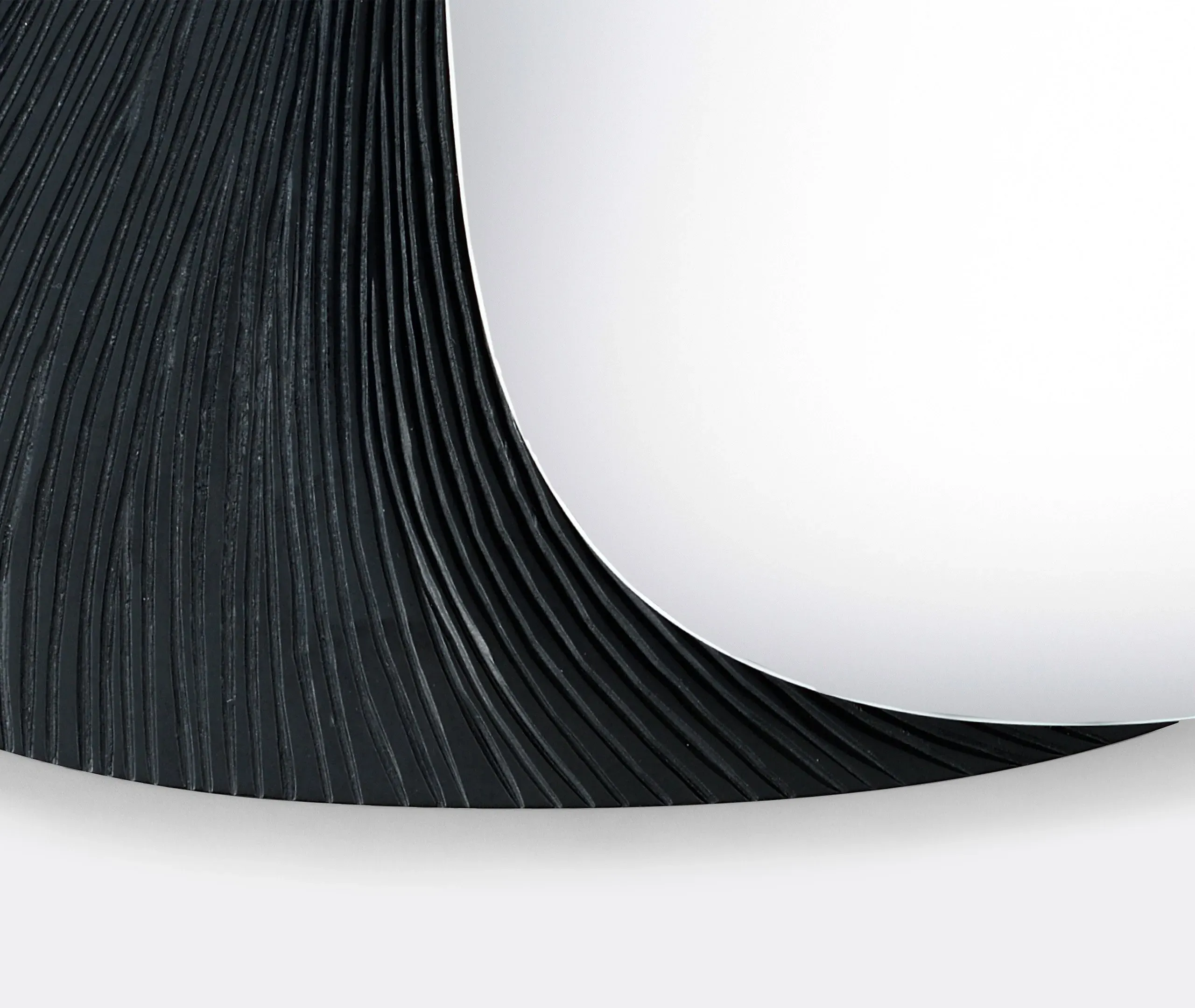 Eclipse Small Wall Mirror - Black Stain, Maple Wood