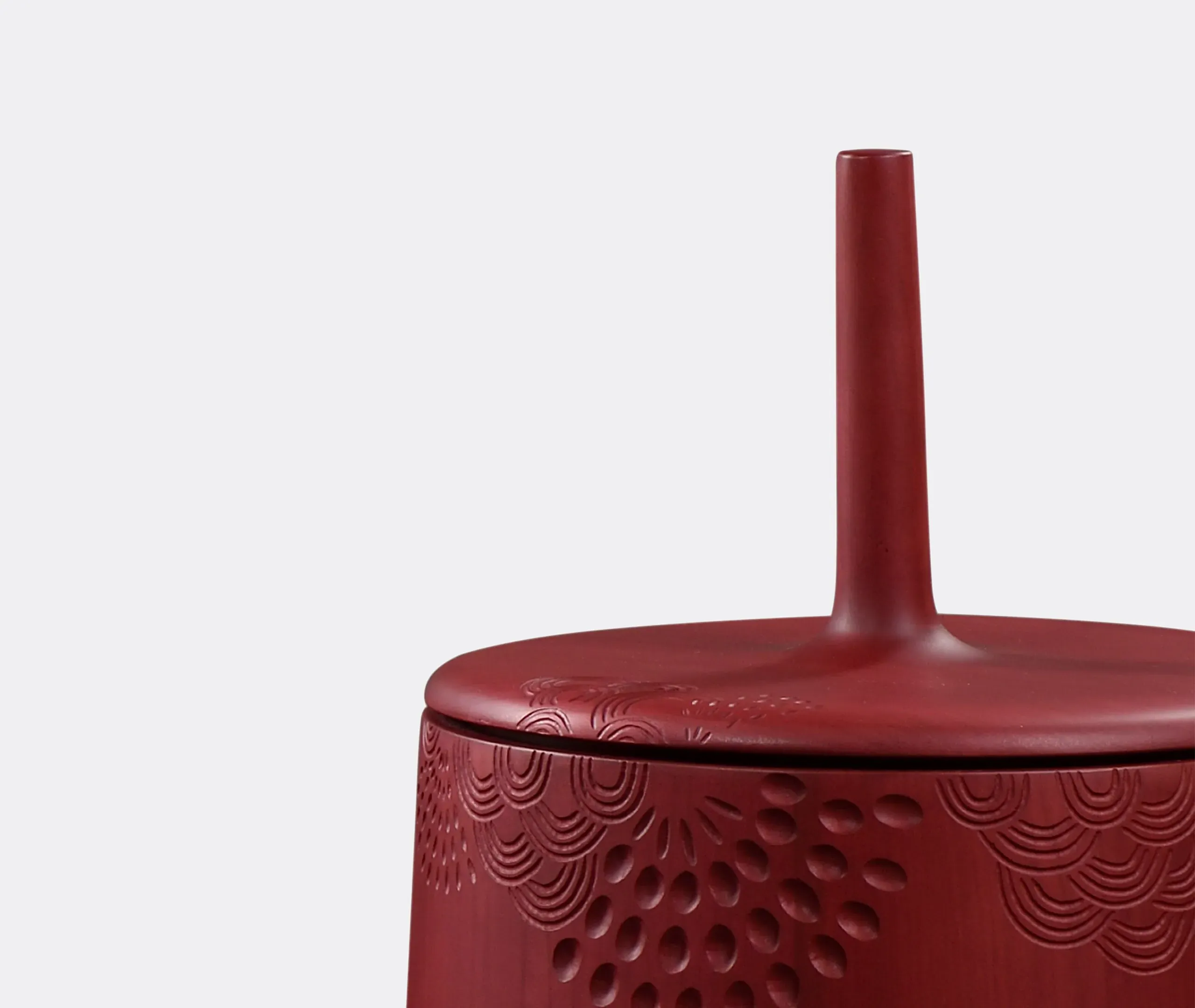 Hide & Seek Large Container Coffee Table - Burgundy, Maple