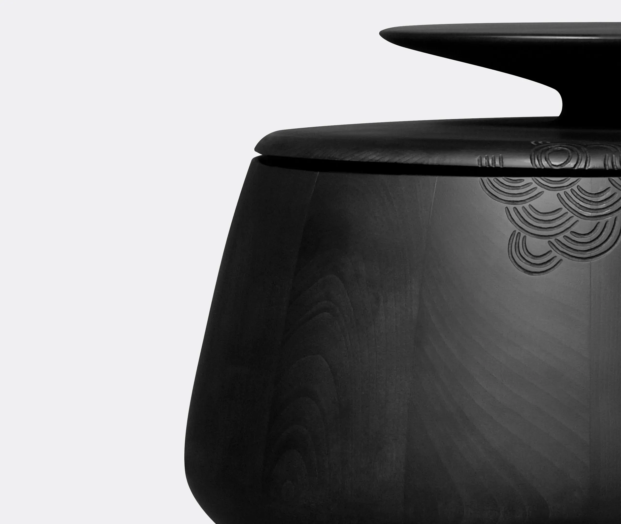 Hide & Seek Small Container Coffee Table - Black, Maple