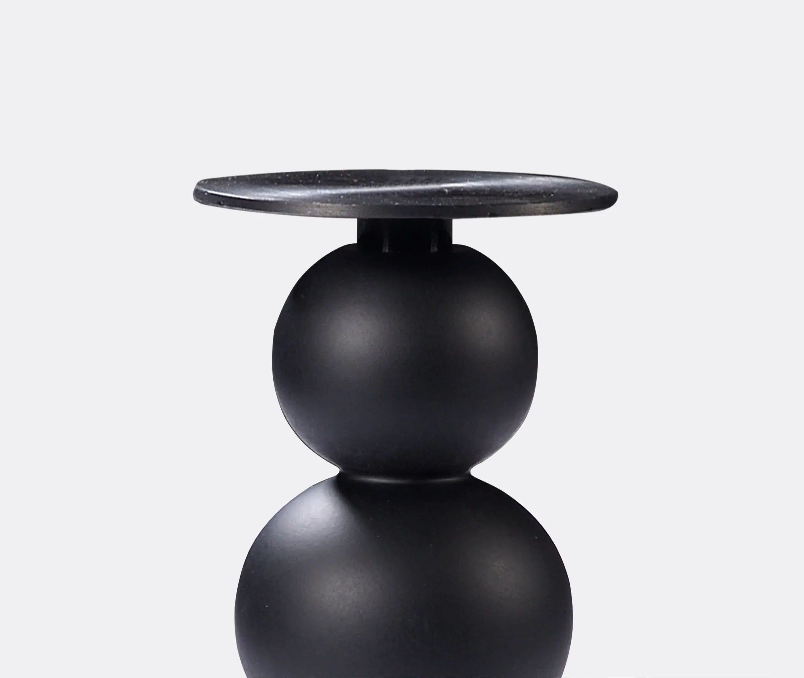 Large Candle Holder - Black, Maple Wood