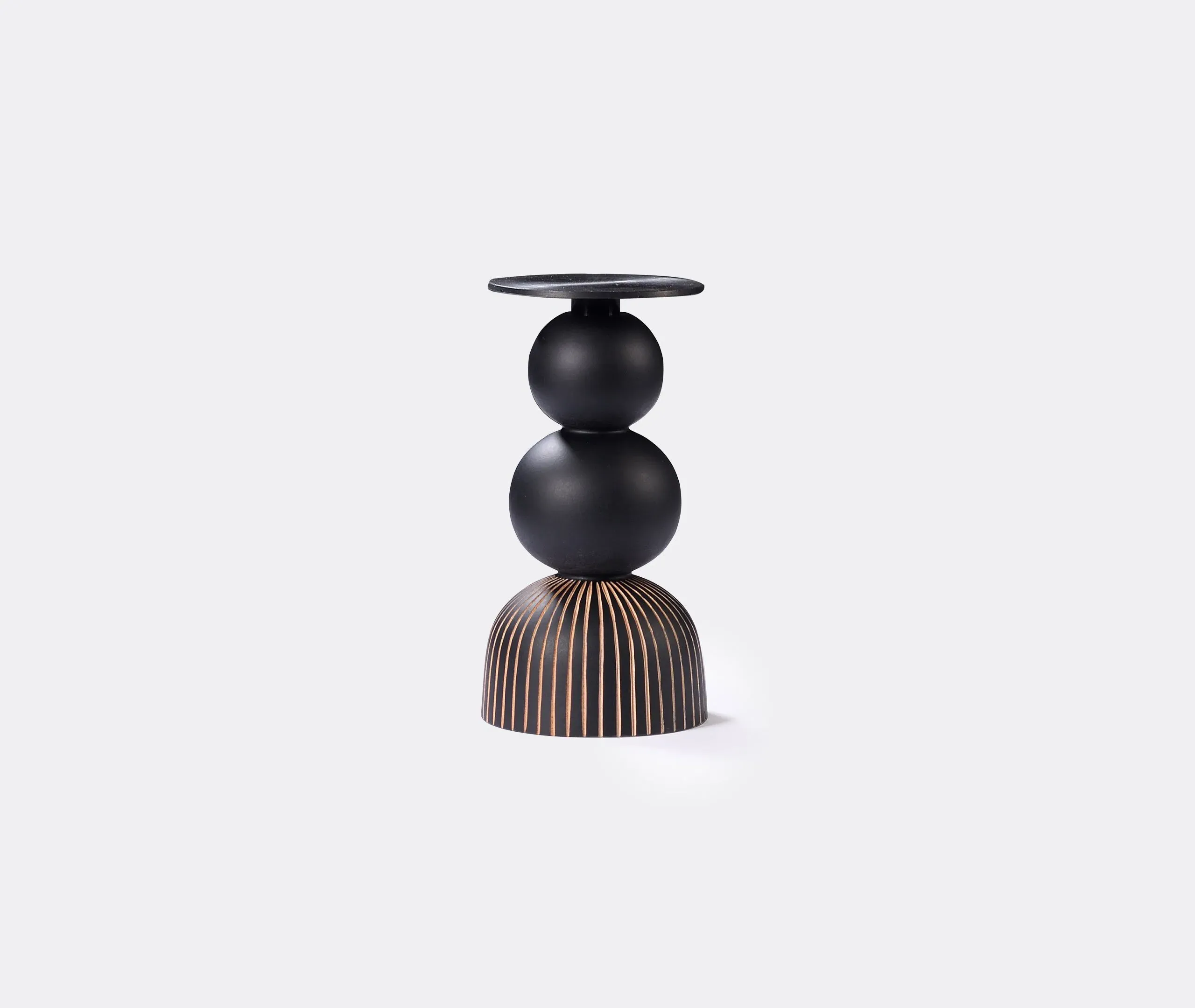 Large Candle Holder - Black, Maple Wood image