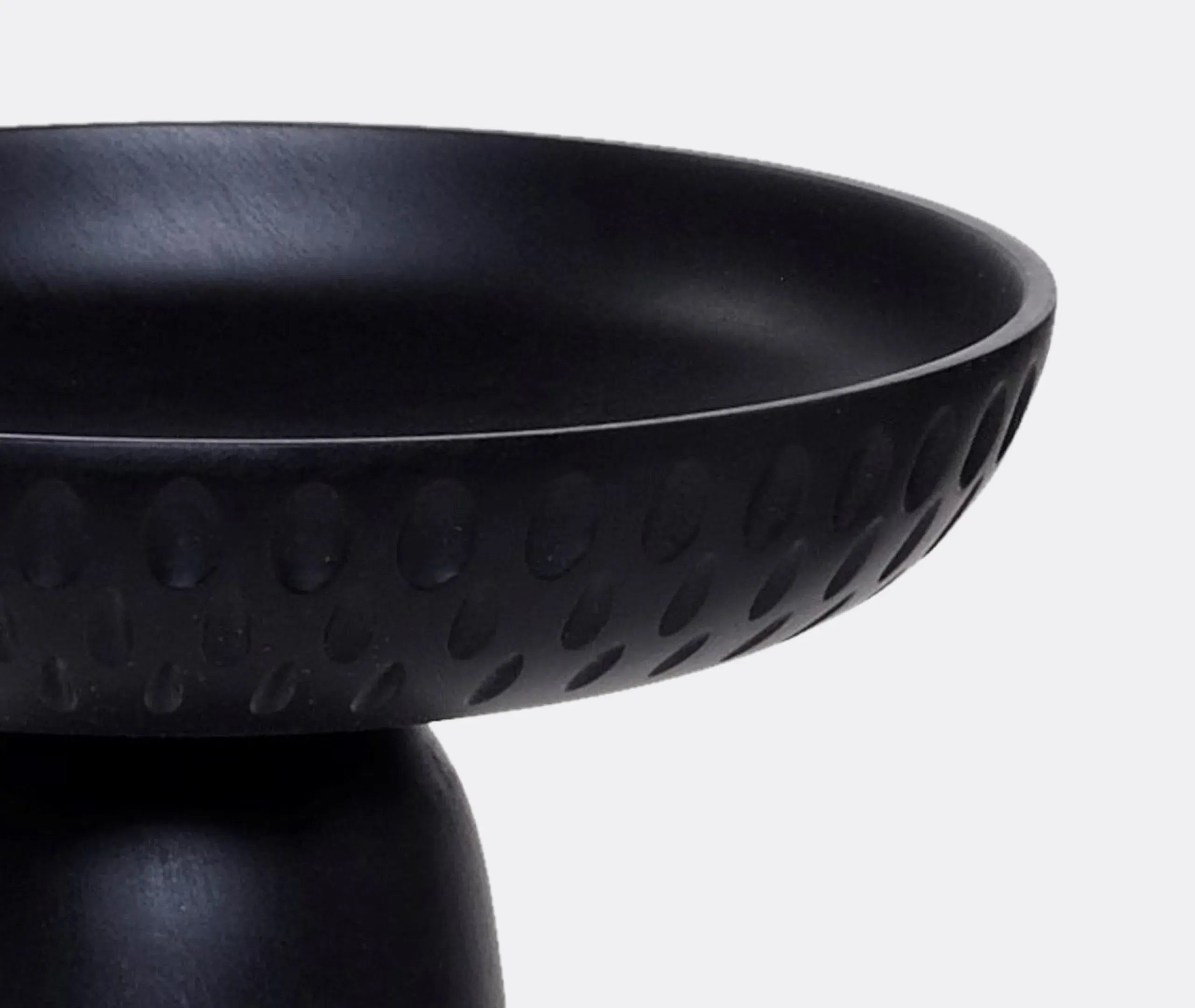 Large Serving Bowl - Black, Maple Wood