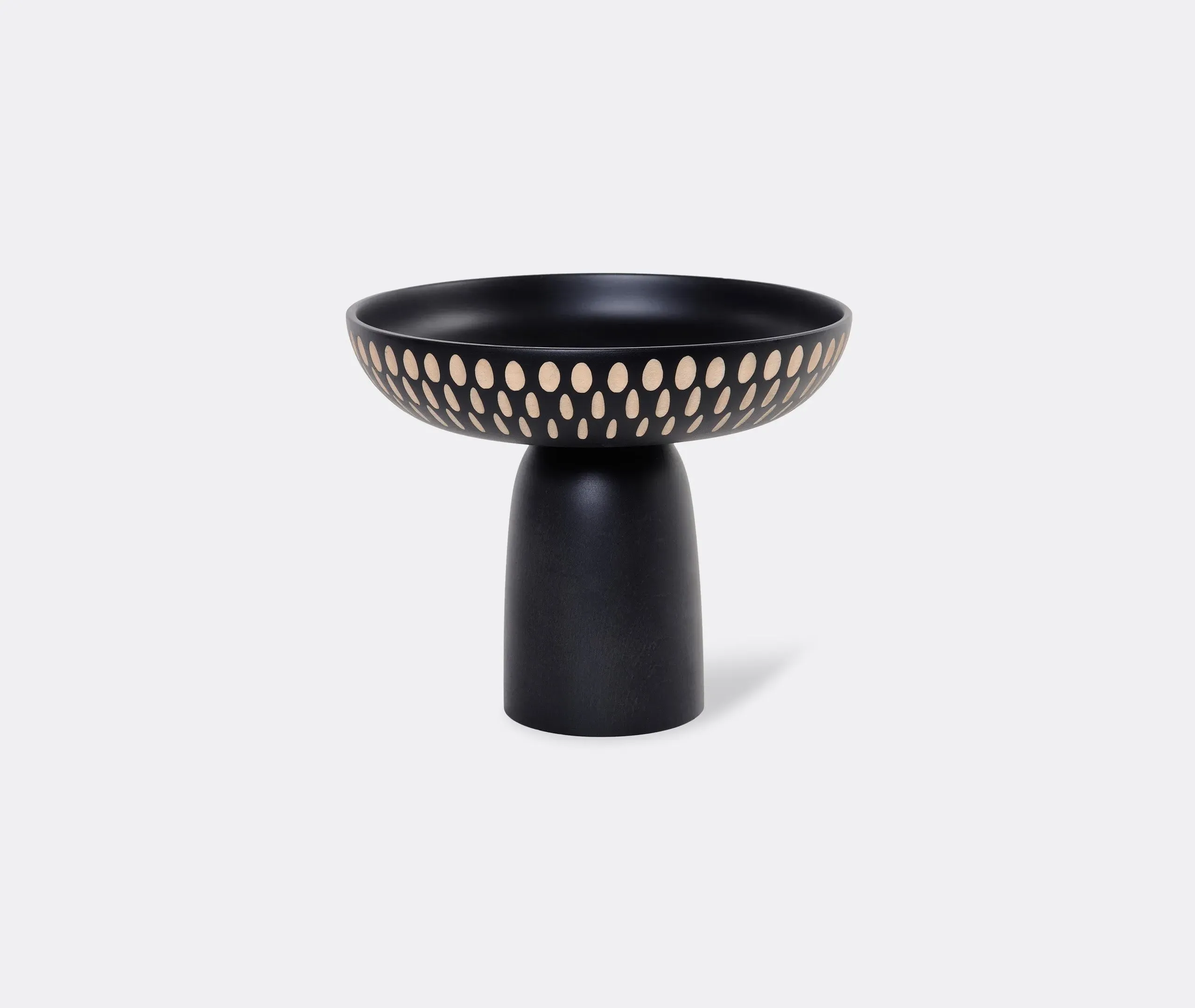 Large Serving Bowl - Black, Maple Wood