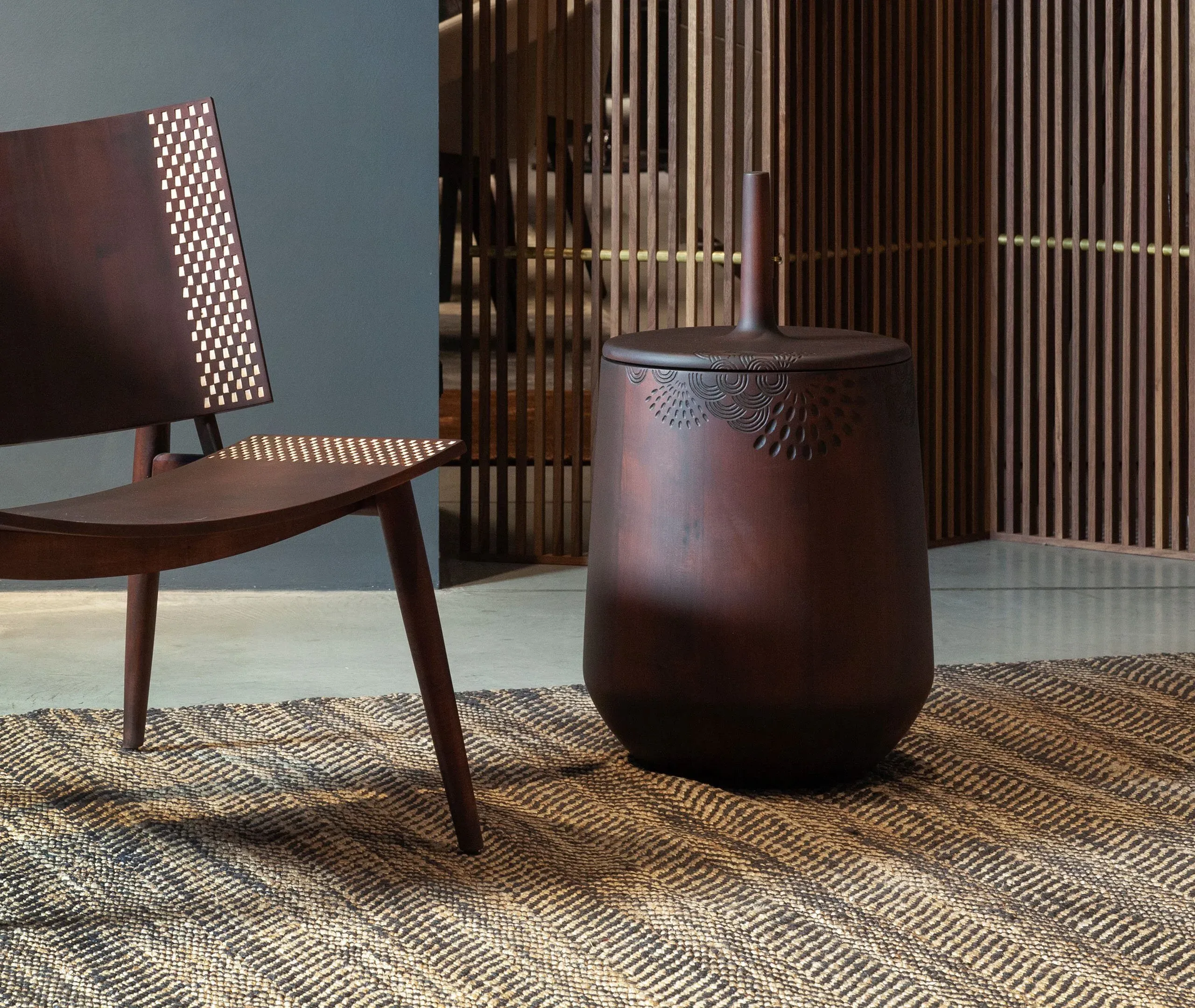 Large Storage Coffee Table - Wenge, Maple Wood