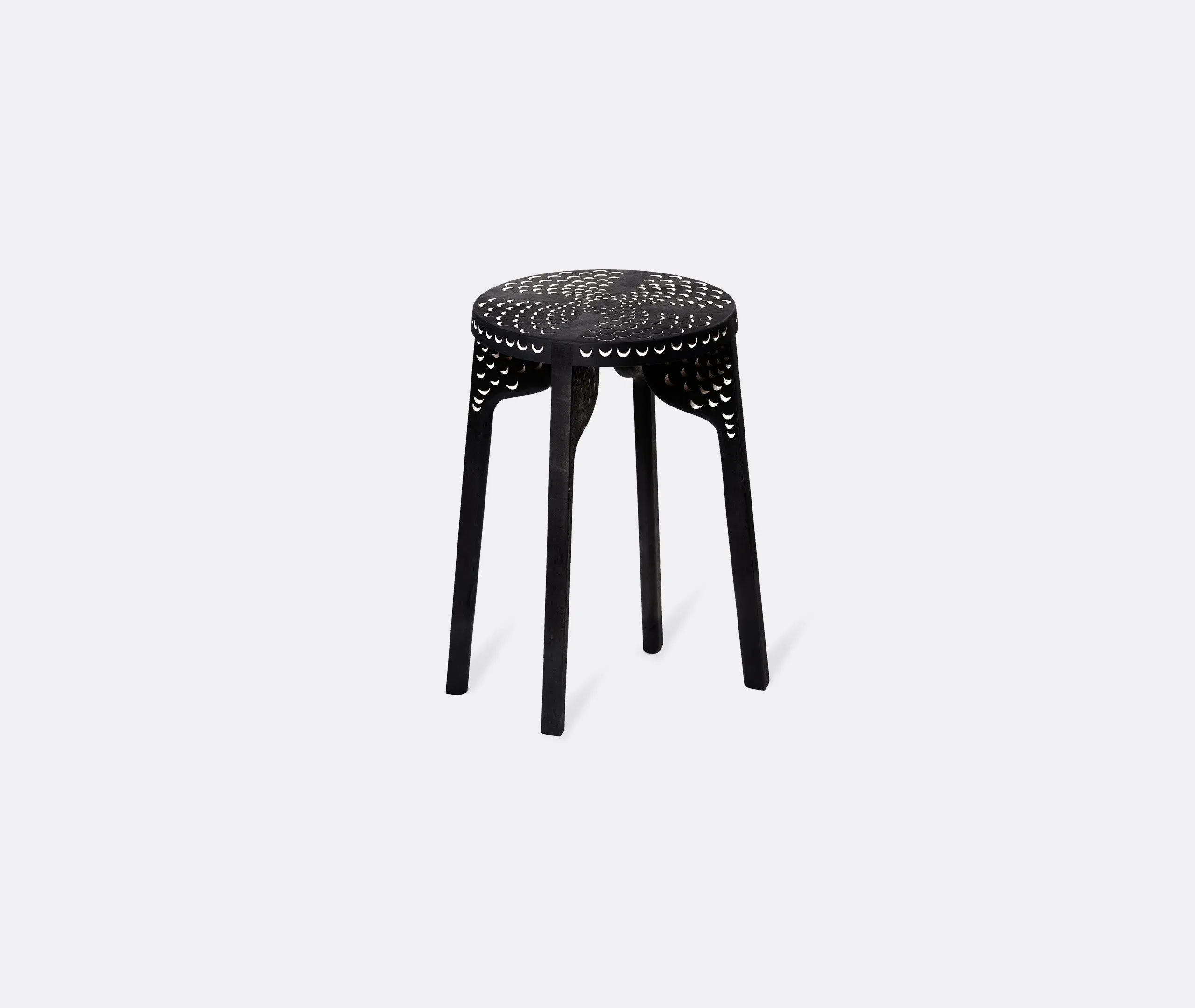 Pheasant Stool Stackable Design - Black, Maple Wood
