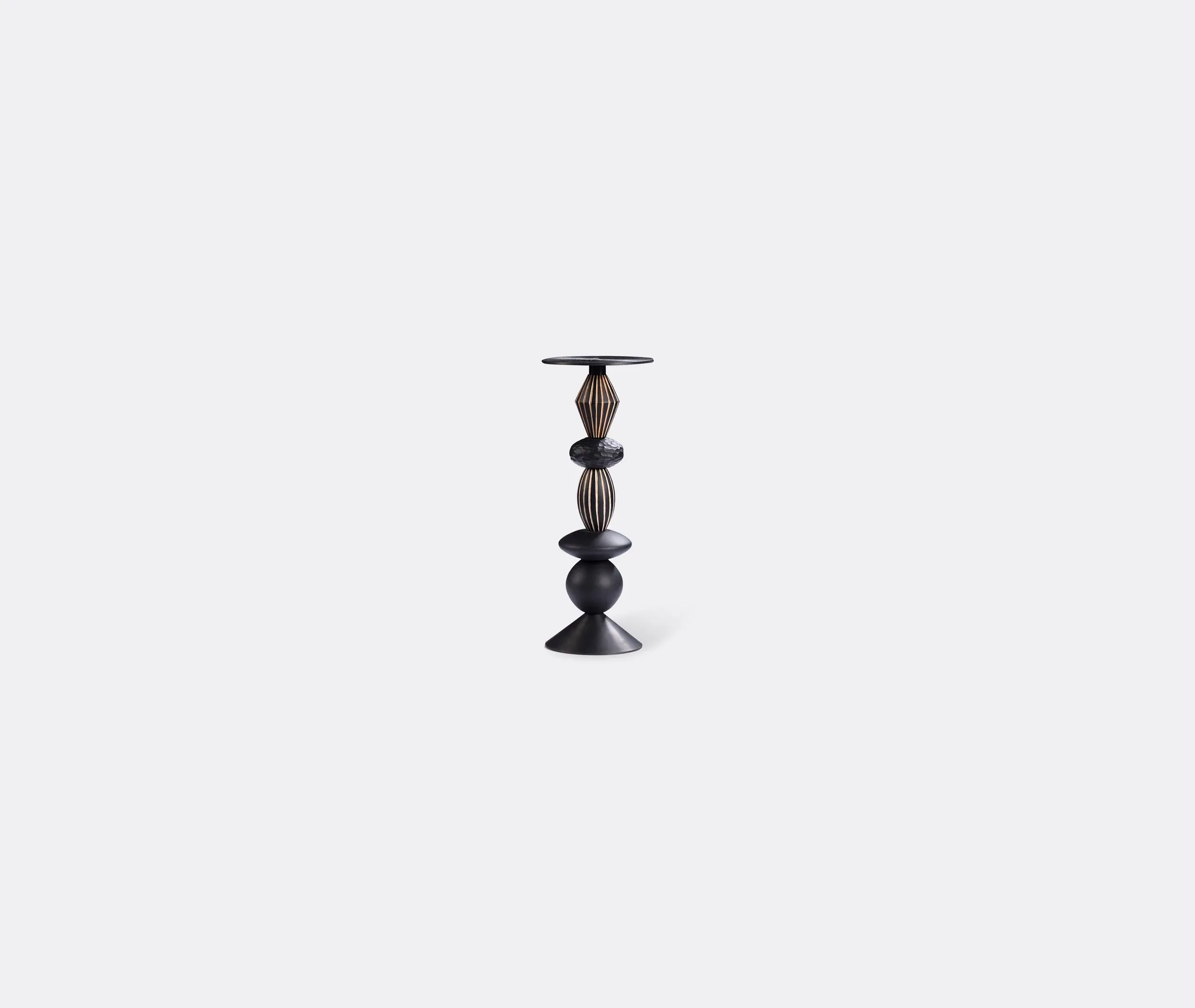 Small Candleholder Set - Black, Maple Wood image