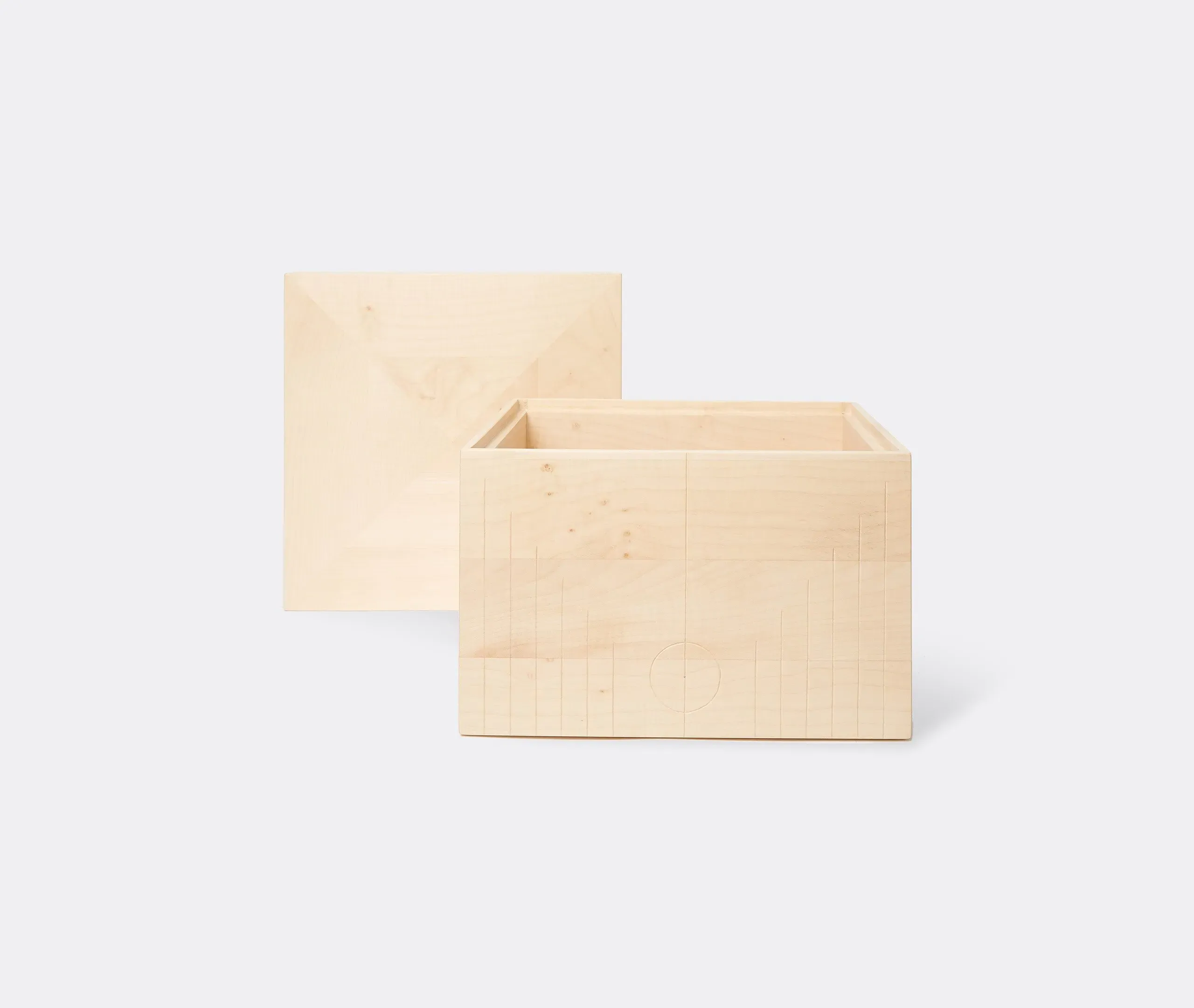 Small Storage Box - Beige, Maple Wood