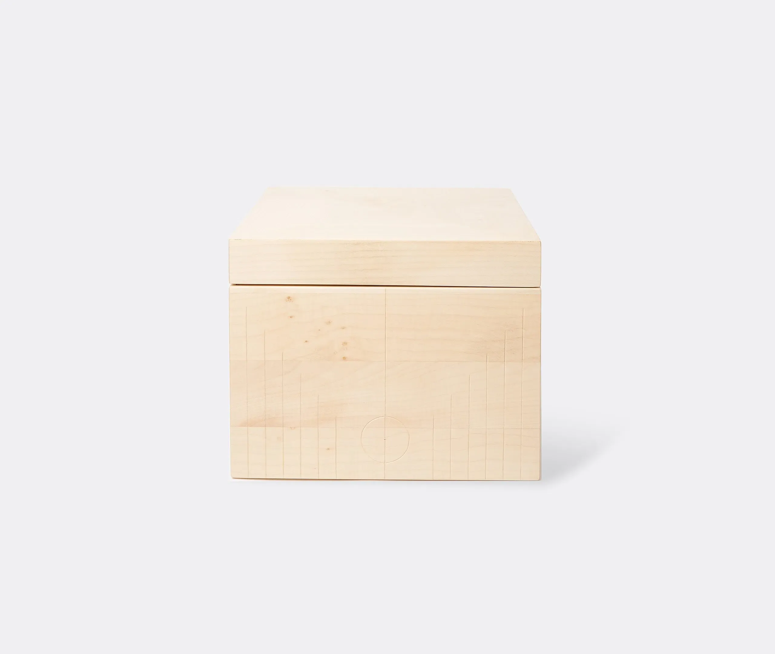 Small Storage Box - Beige, Maple Wood image