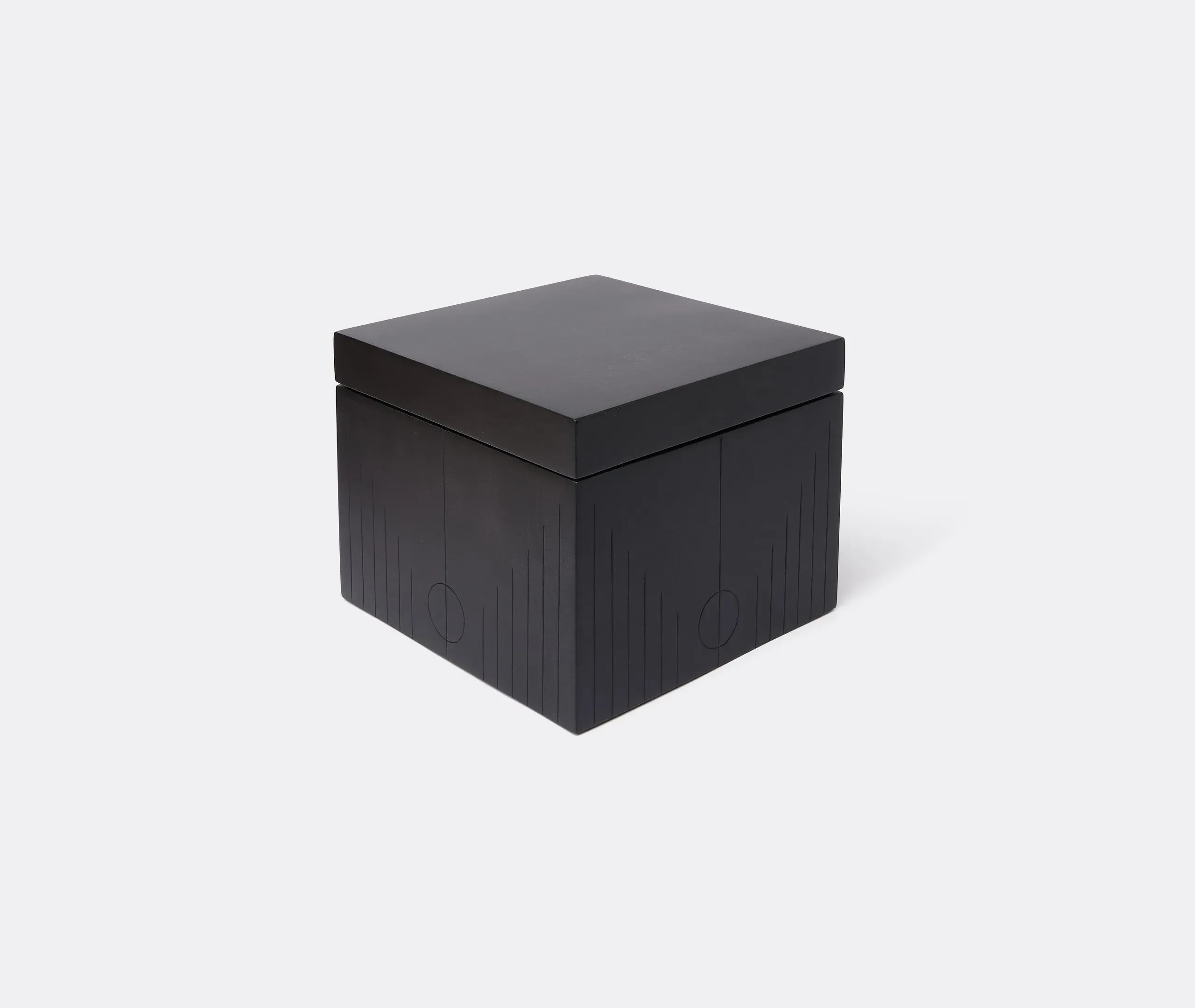 Small Storage Box - Black, Maple Wood