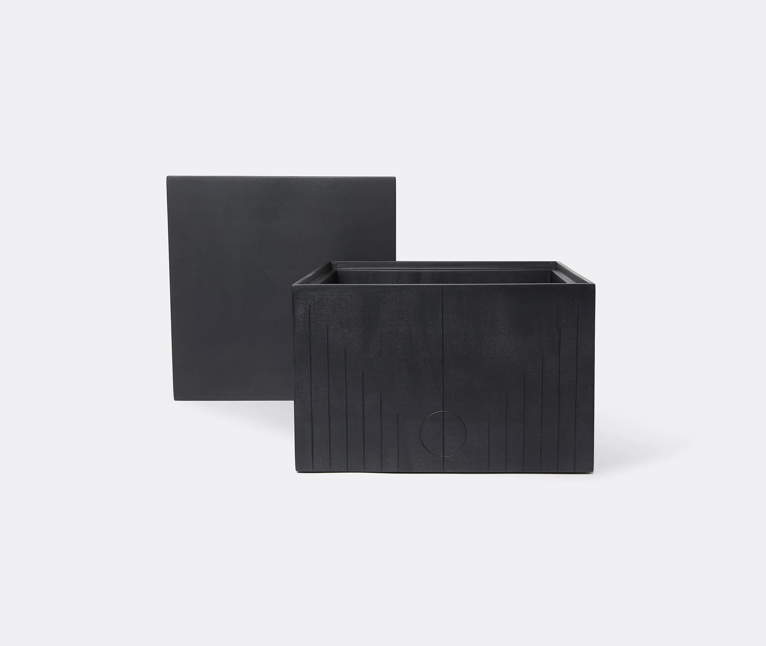 Small Storage Box - Black, Maple Wood