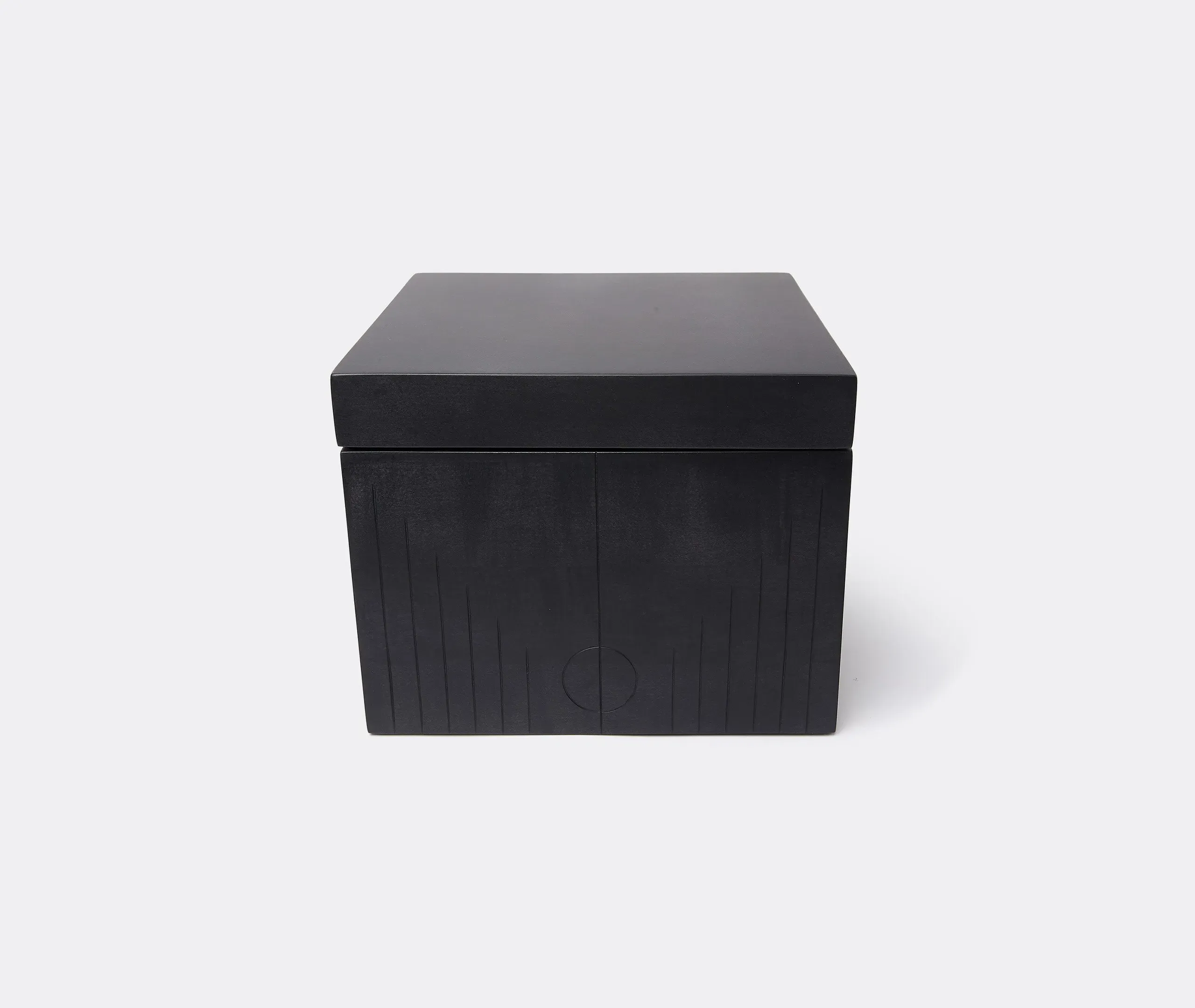 Small Storage Box - Black, Maple Wood