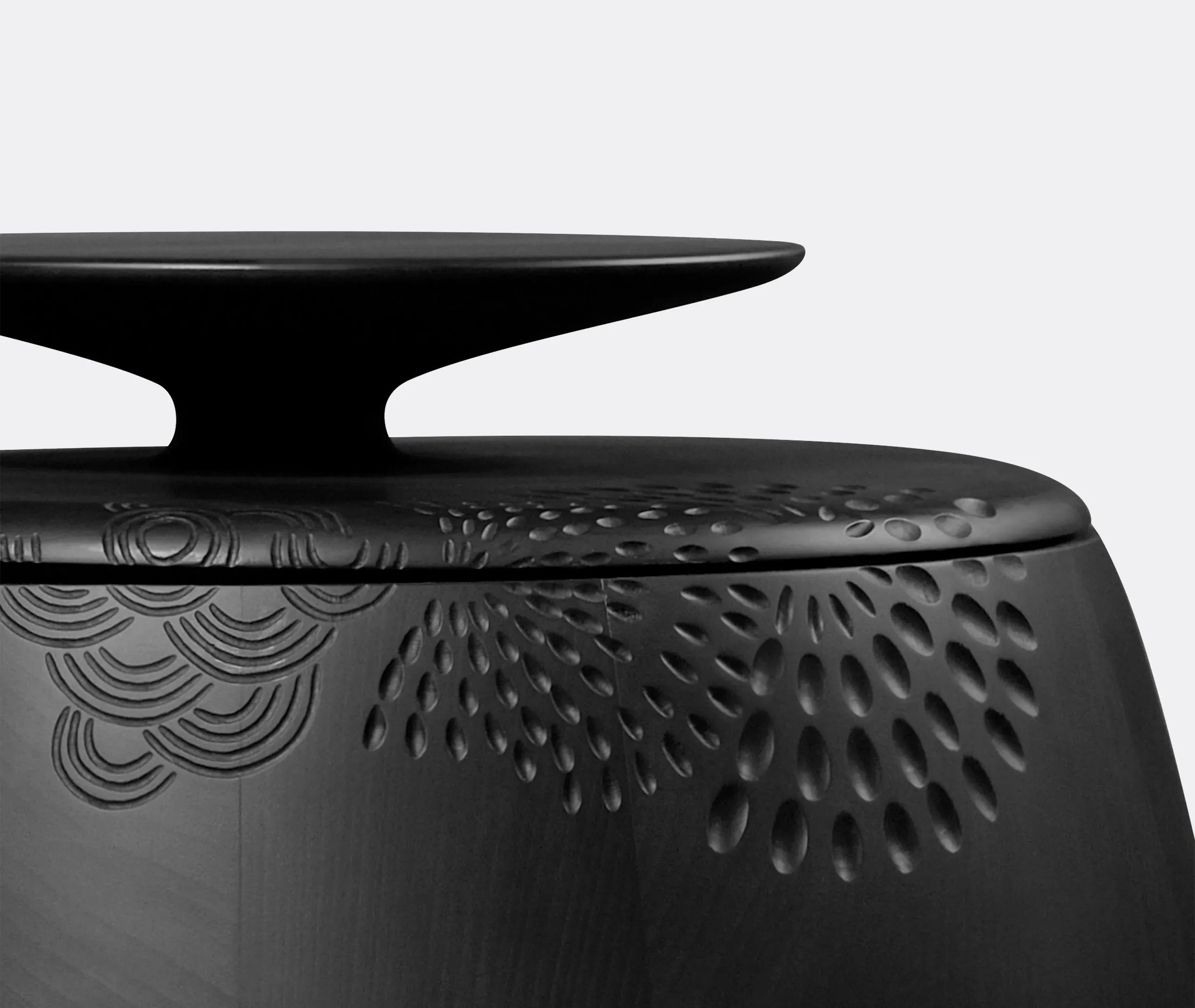 Small Storage Coffee Table - Black, Maple Wood