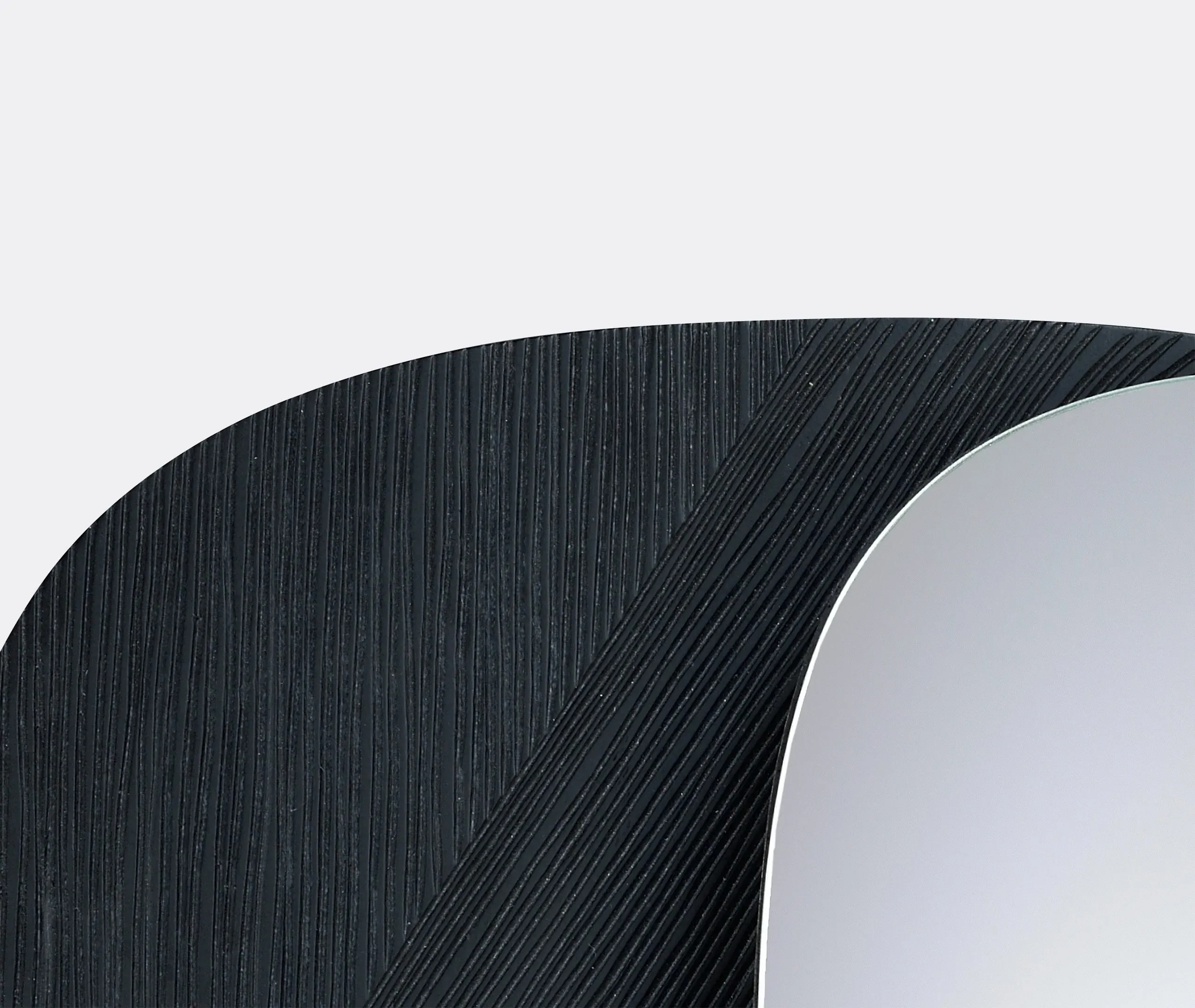 Small Wall Mirror Eclipse Design - Black, Maple