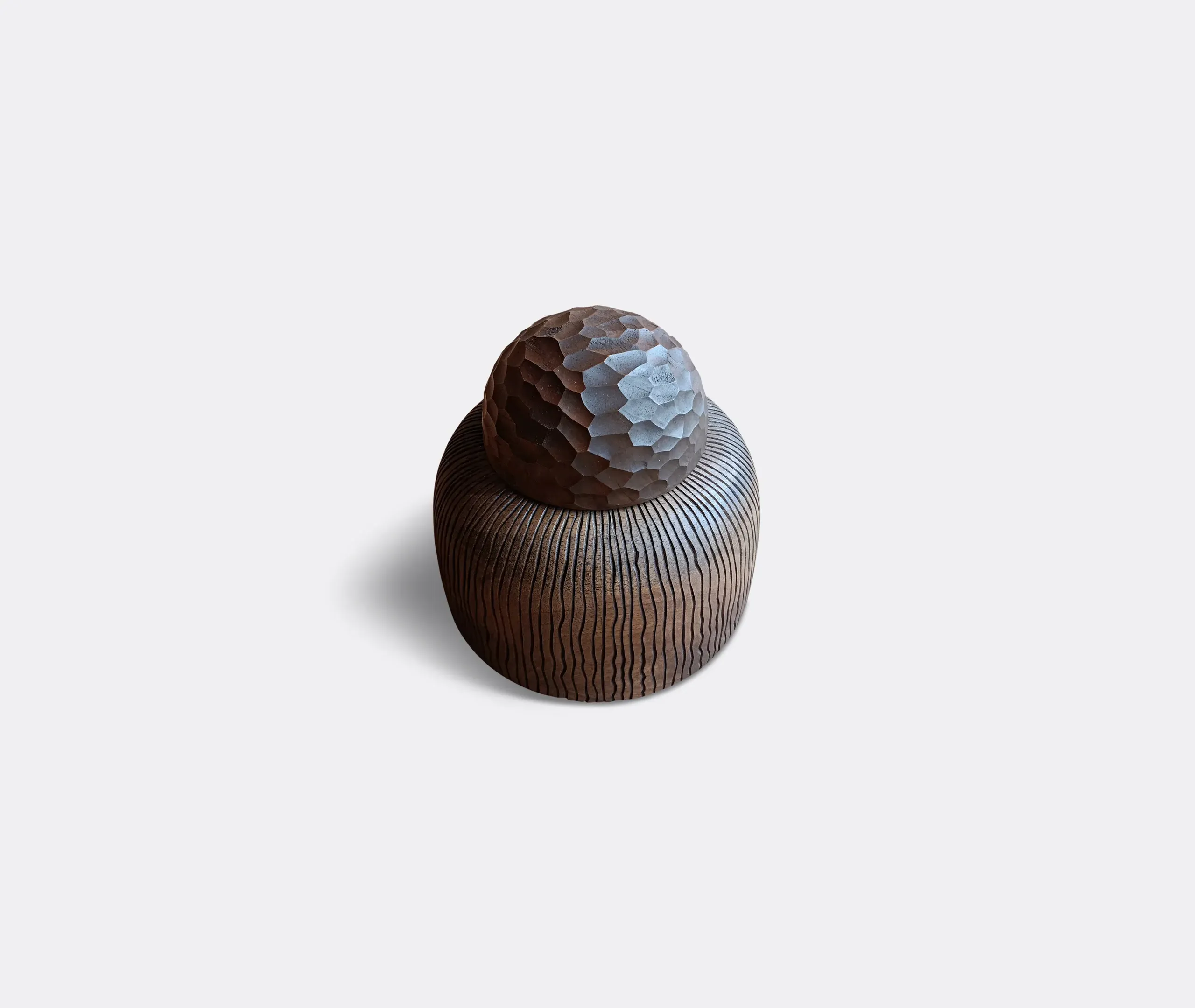Stambol Medium Sculptural Container - Brown, Walnut alternate view