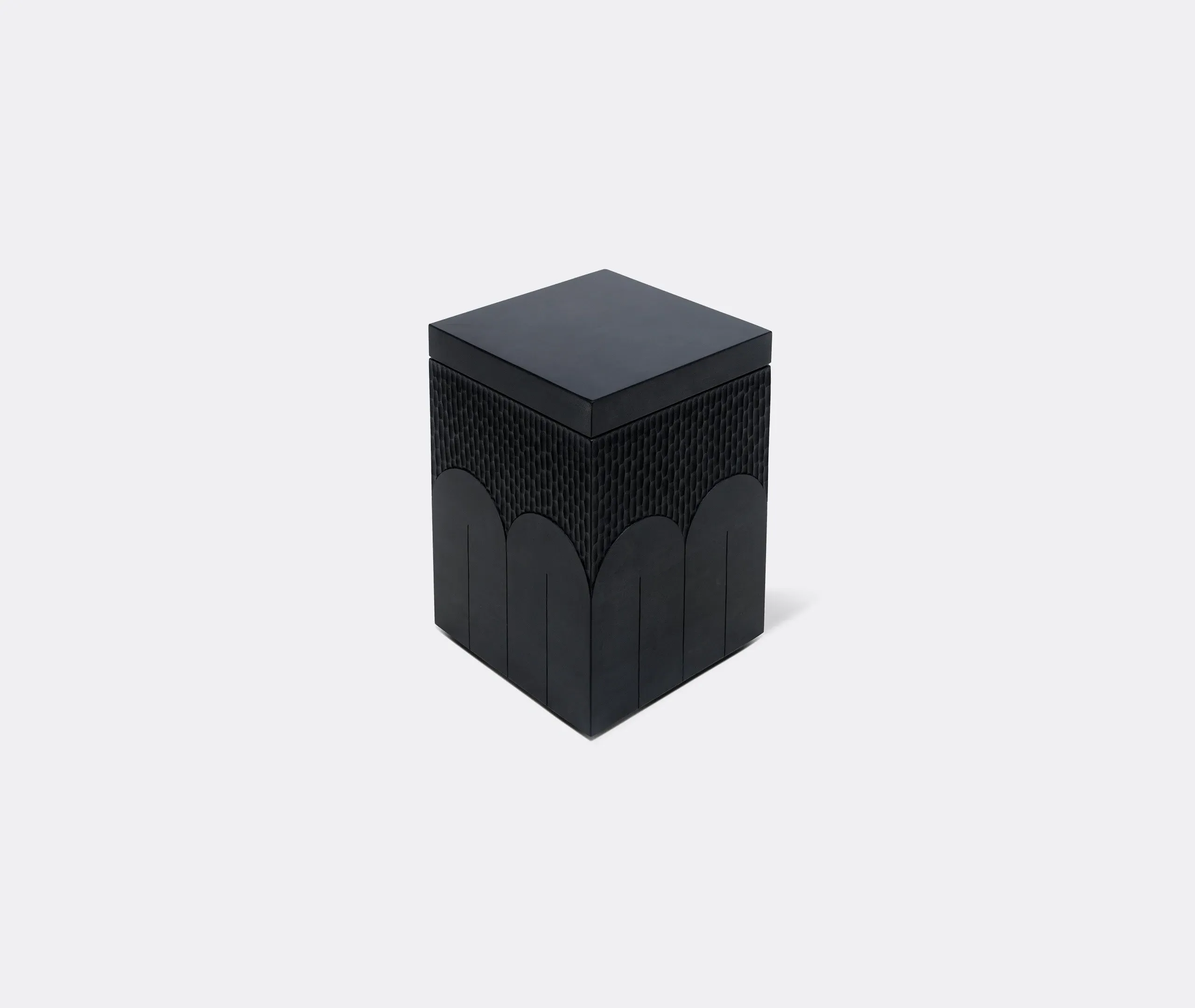 Tall Storage Box - Black, Solid Maple Wood