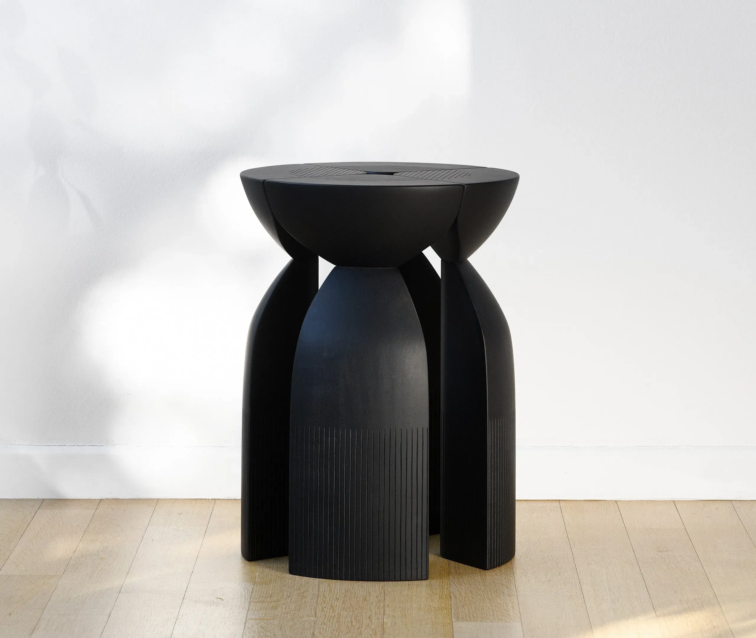 Unity Stool - Black, Maple Wood