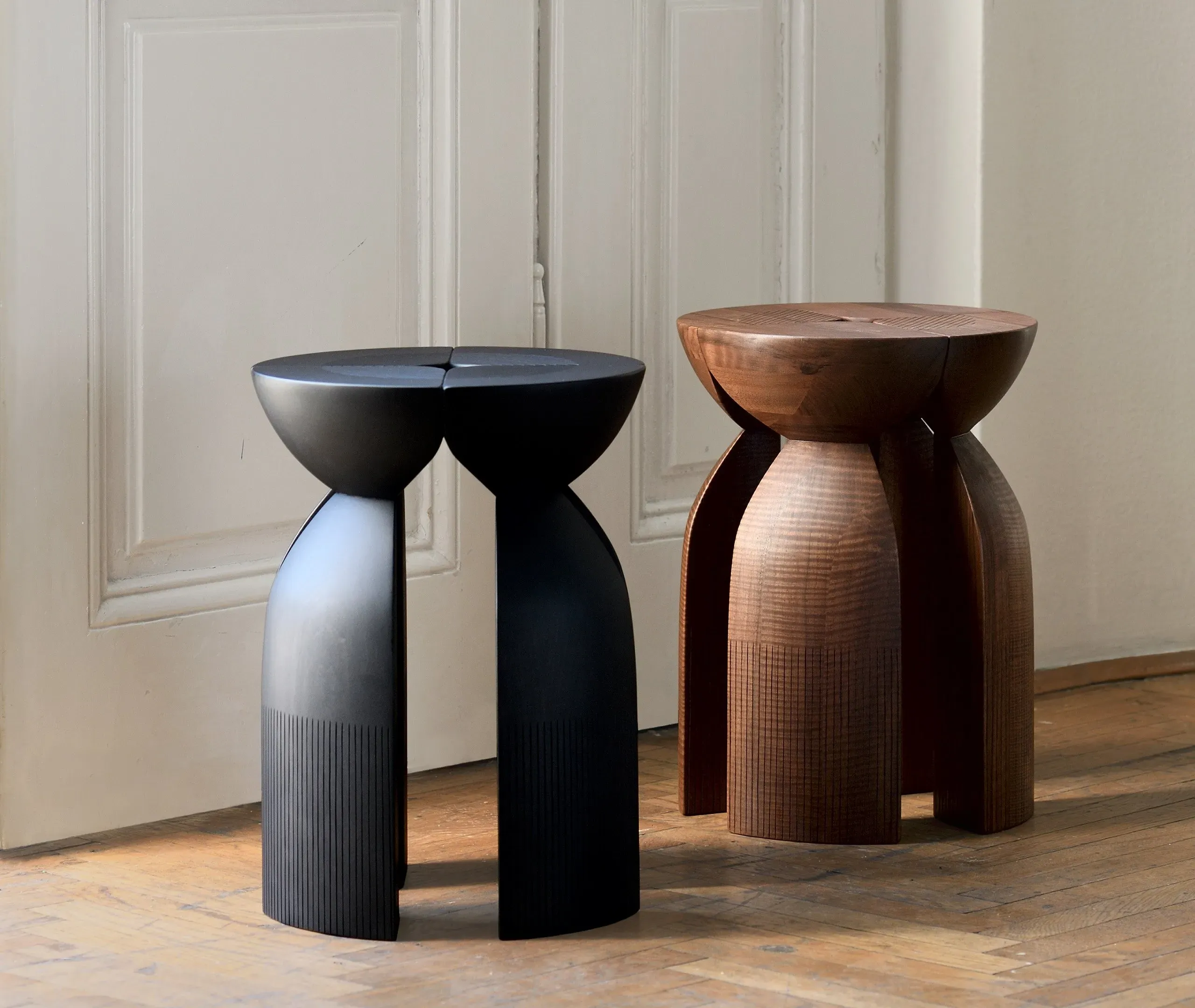 Unity Stool - Black, Maple Wood