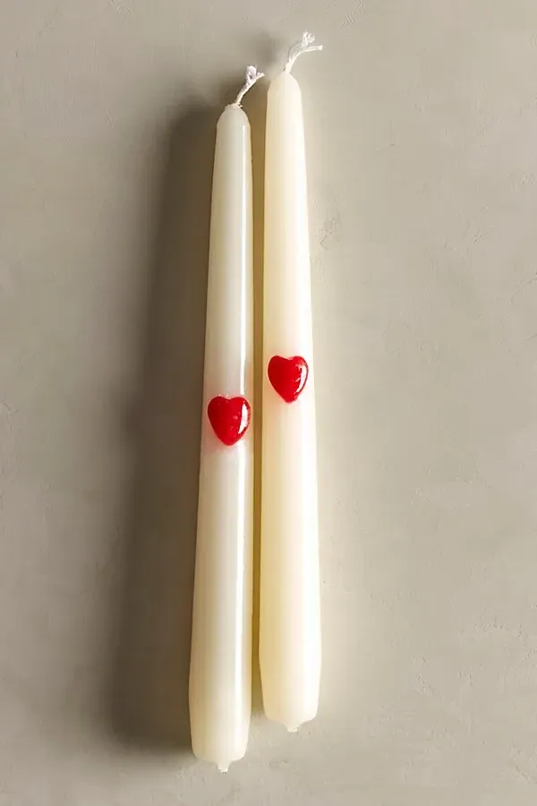 Icon Taper Candles Set of 2 - Heart alternate view