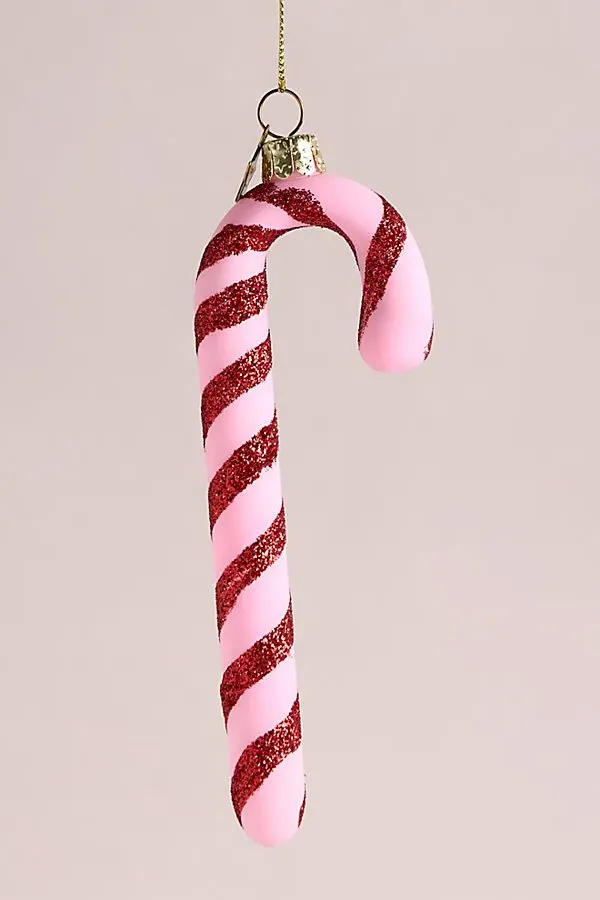 Candy Cane Christmas Ornament - Pink, Red by Free People