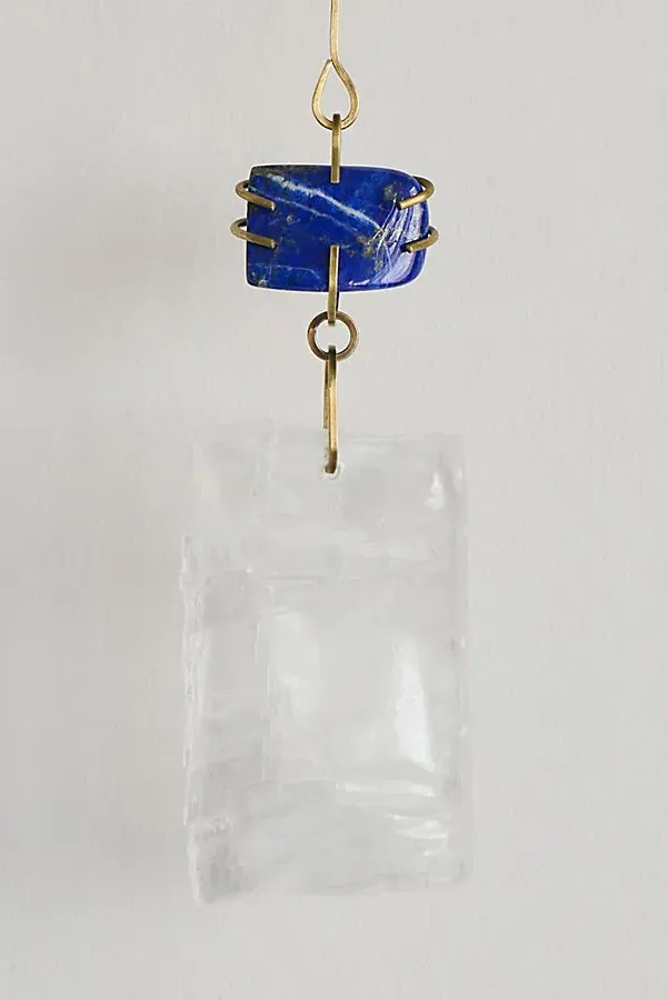 Crystal Wall Hanging - Lapis & Selenite alternate view