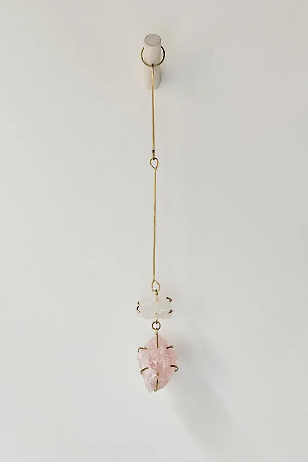 Crystal Wall Hanging - Rose Quartz & Rock Quartz product