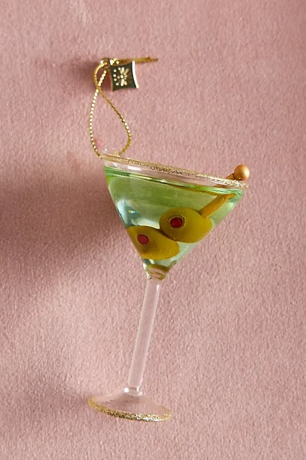 Dirty Martini Glass Ornament - Olive by Free People