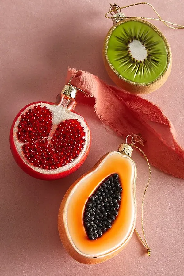 Kiwi Holiday Tree Ornament with Sparkle Detail product