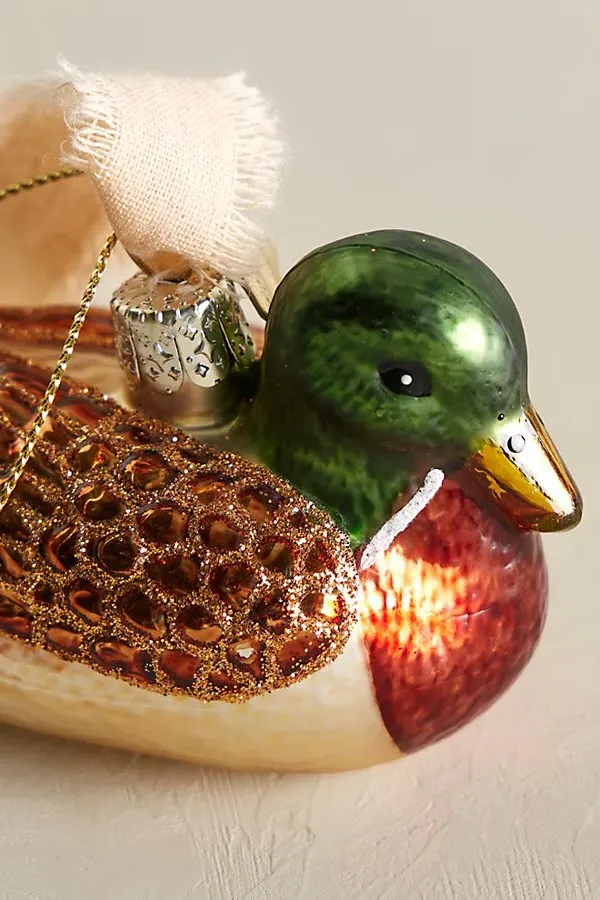 Mallard Duck Ornament with Sparkle Detail alternate view