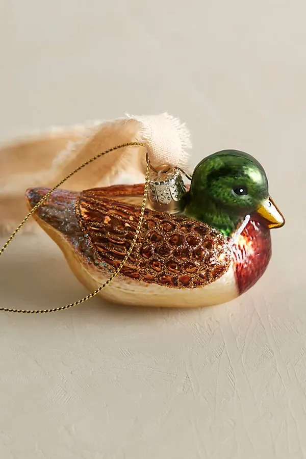 Mallard Duck Ornament with Sparkle Detail product