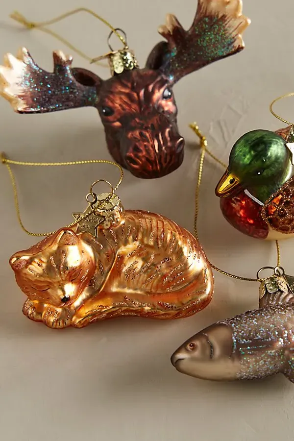 Moose Christmas Tree Ornament with Sparkle Detail product
