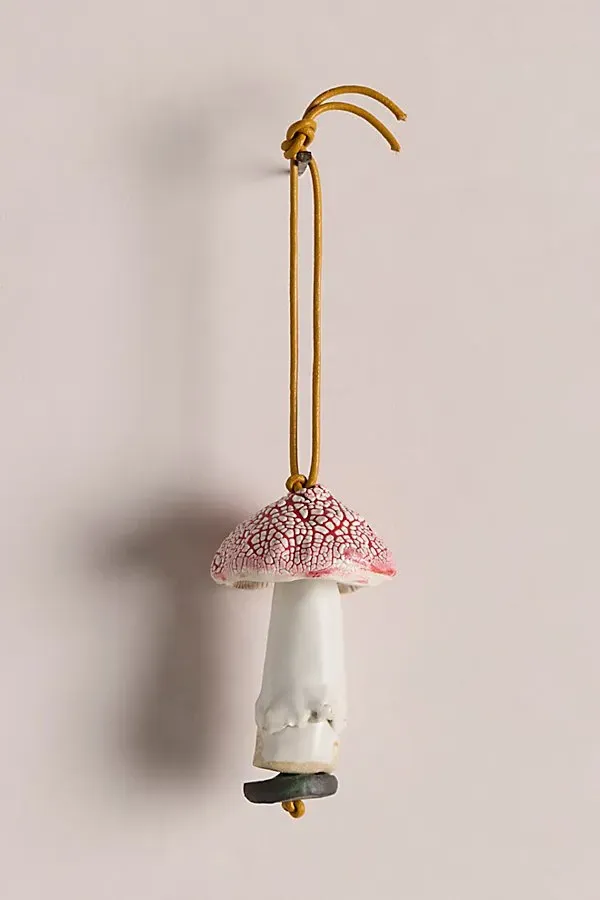 Mushroom Ornament with Leather Strap product