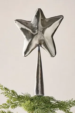 Star Metal Tree Topper - Pewter alternate view
