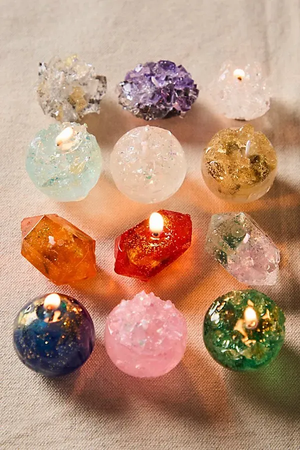 Mini Crystal Candle Set - Gel Wax product