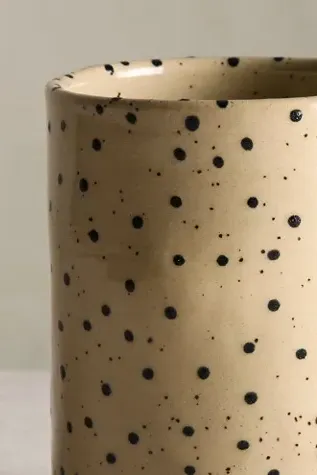 Okay Objects Polka Dot Mug - Black, Stoneware alternate view
